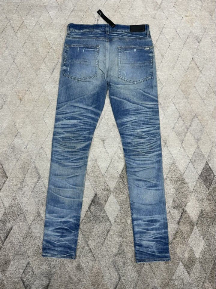 Amiri Amiri Mx1 Distressed Patch Jeans Size 33 Size US 33 - 2 Thumbnail