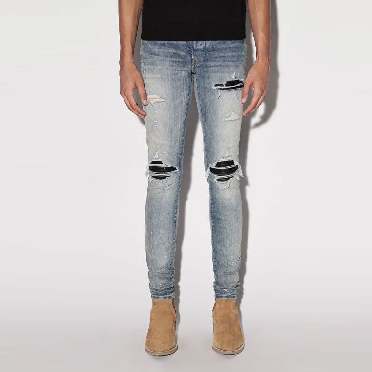 Amiri Amiri Mx1 Distressed Patch Jeans Size 33 Size US 33 - 6 Thumbnail