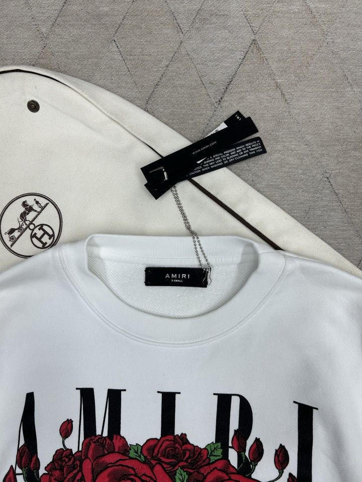 Amiri AMIRI Skull Rose Print Sweatshirt White XS Size US XS / EU 42 / 0 - 3 Thumbnail