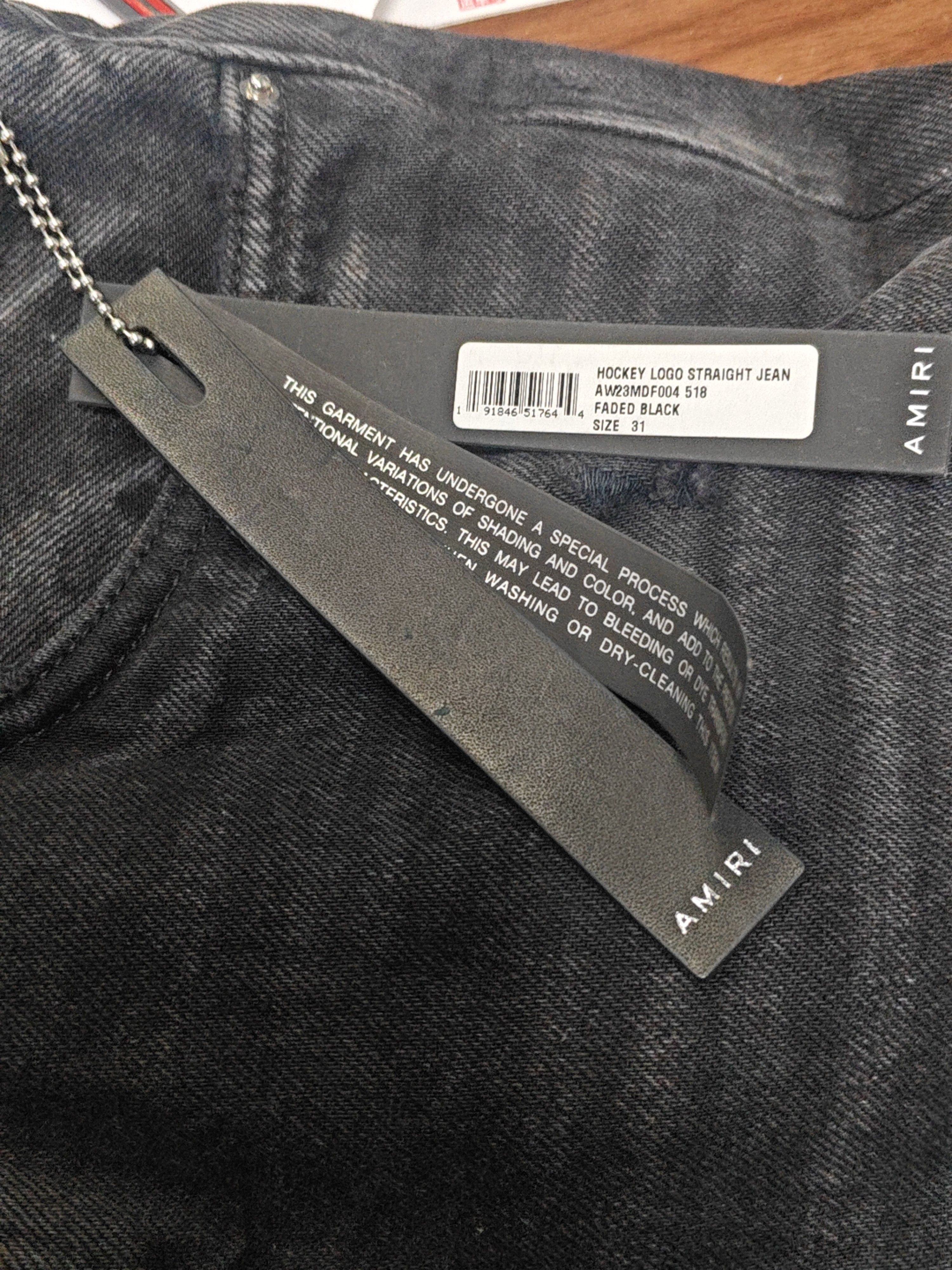 Amiri AMIRI Hockey Logo Straight Jeans Size 31 Size US 31 - 5 Thumbnail