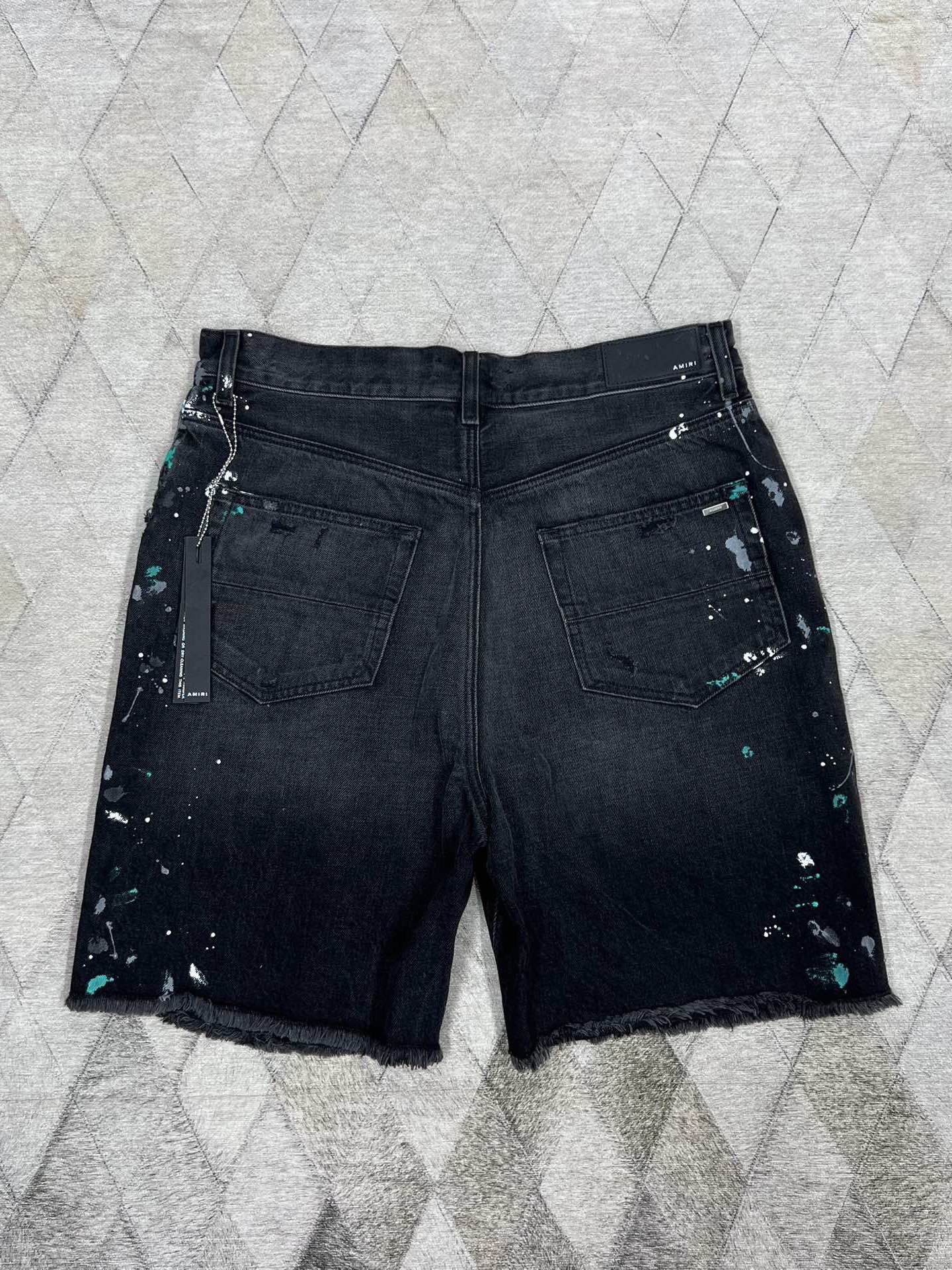 Amiri AMIRI Paint Splatter Denim Shorts Size 34 Size US 34 / EU 50 - 2 Thumbnail