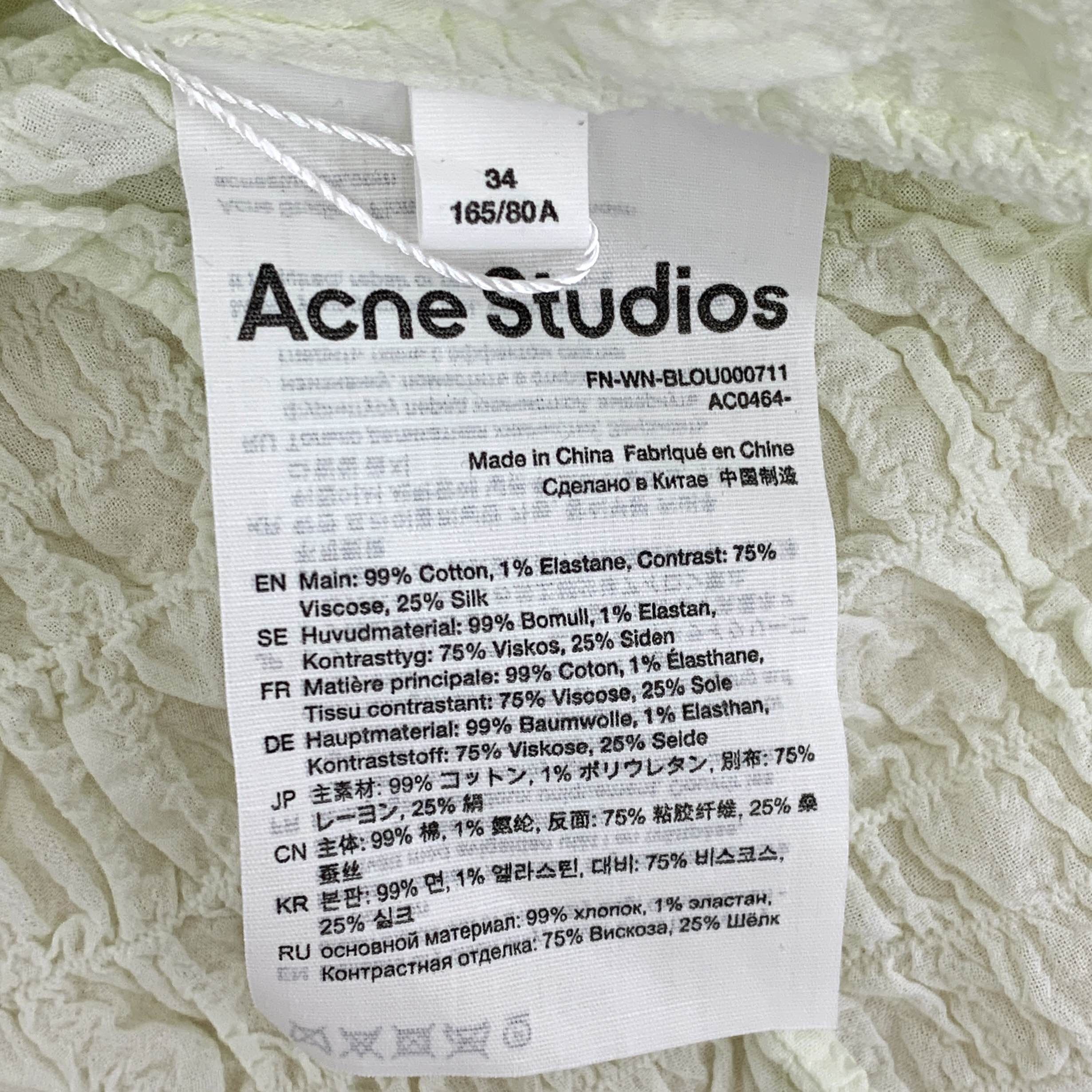 Acne Studios Acne Studios Textured Button Up Shirt Size 34 Size XS / US 0-2 / IT 36-38 - 4 Thumbnail