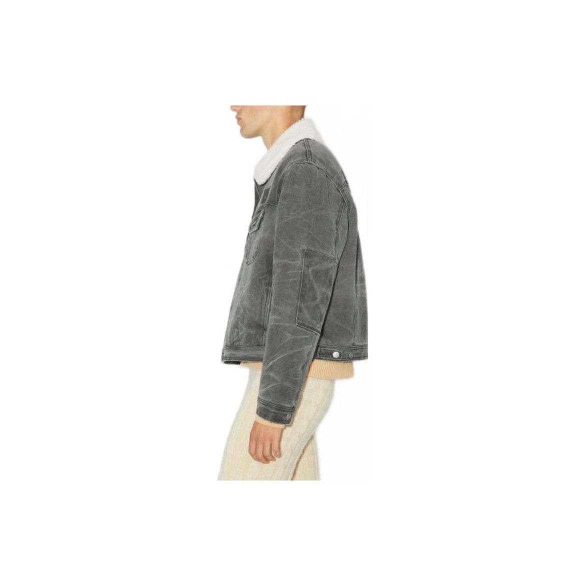 Acne Studios Acne Studios Shearling Collar Denim Jacket Size S Size US S / EU 44-46 / 1 - 10 Thumbnail