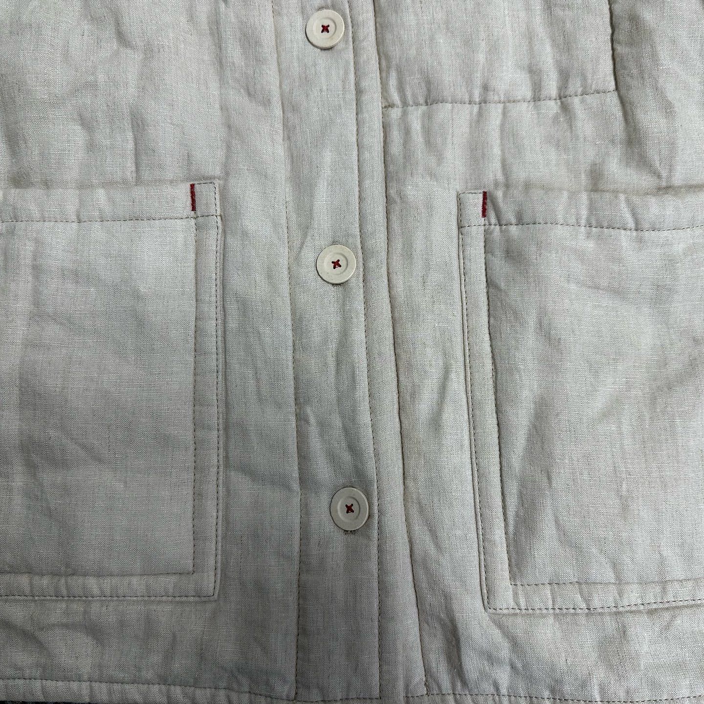 Acne Studios Acne Studios Beige Linen Button Up Jacket Size XXS Size XXS / US 00 / IT 34 - 7 Thumbnail