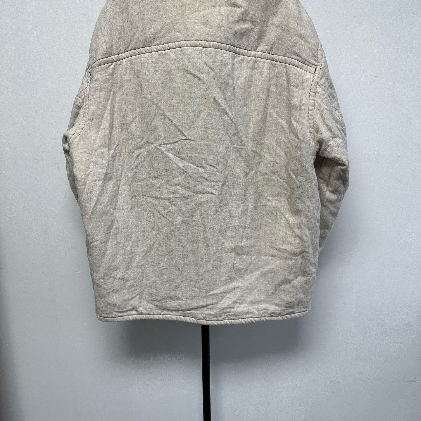 Acne Studios Acne Studios Beige Linen Button Up Jacket Size XXS Size XXS / US 00 / IT 34 - 2 Thumbnail