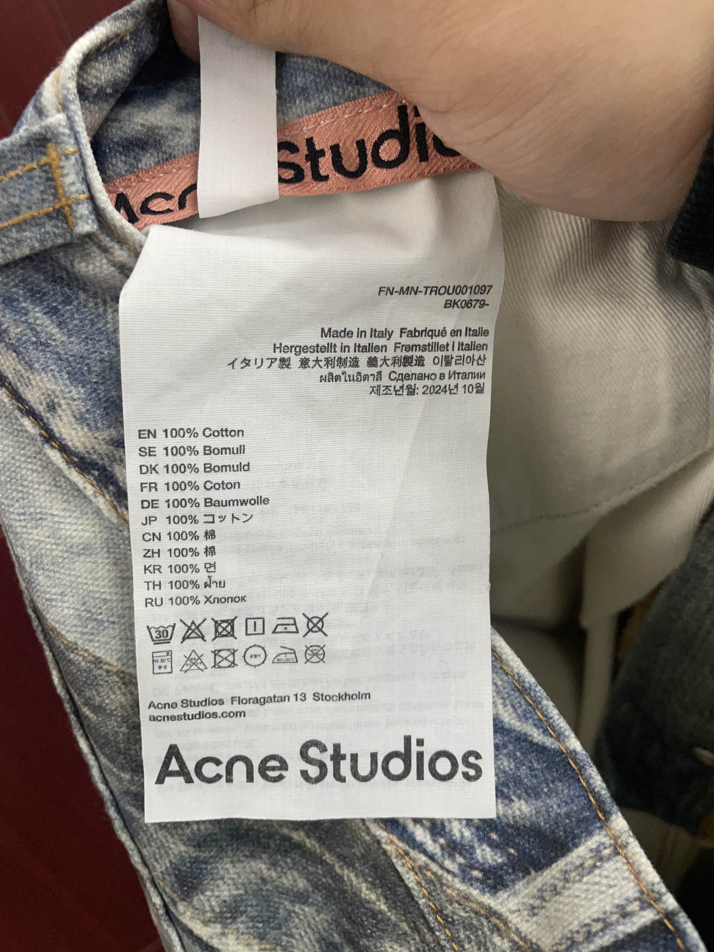 Acne Studios Acne Studios Printed Distressed Denim Jeans Size 28 Size US 28 / EU 44 - 4 Thumbnail