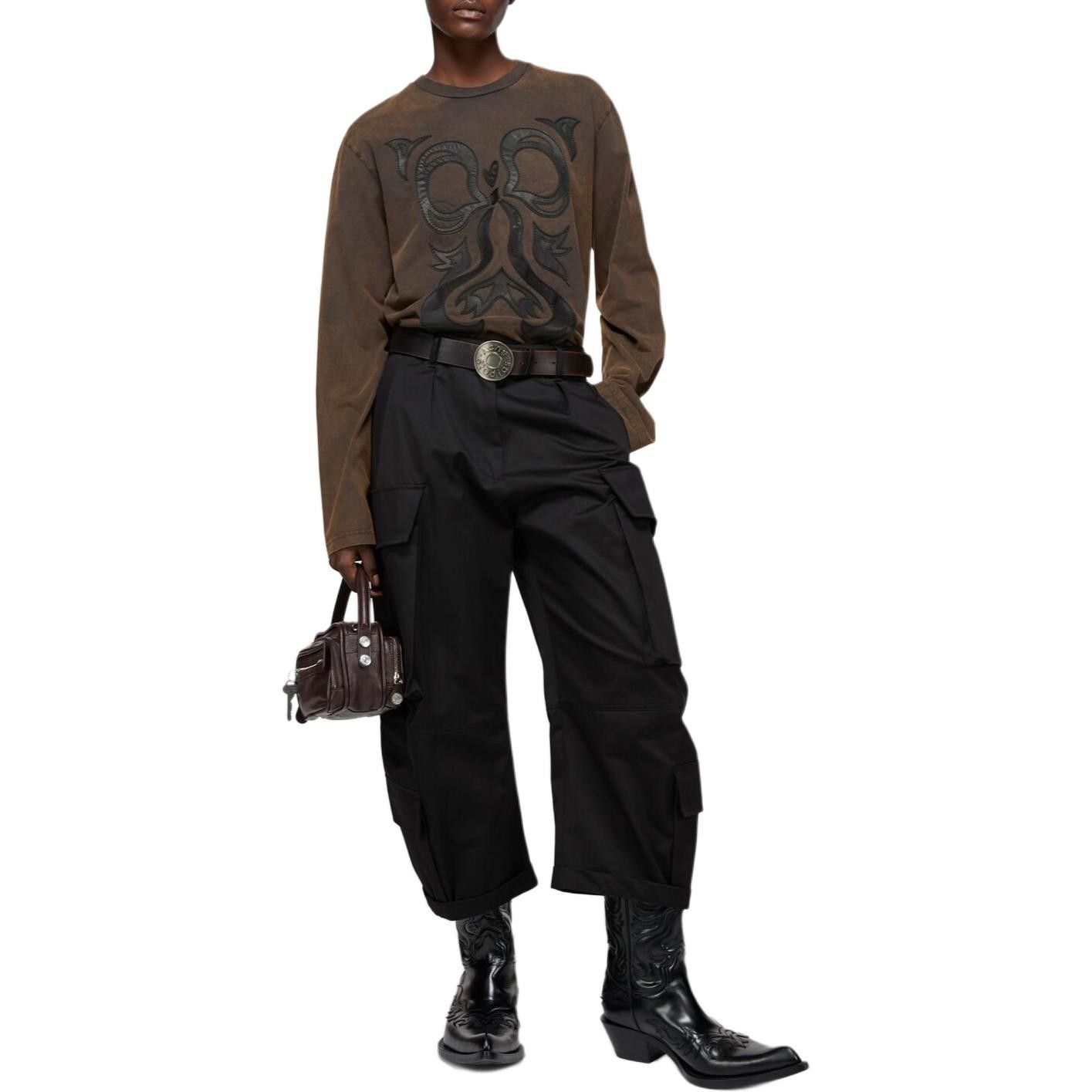 Acne Studios Acne Studios Graphic Leather Patch Long Sleeve Tee US XXS Size US XXS / EU 40 - 7 Thumbnail