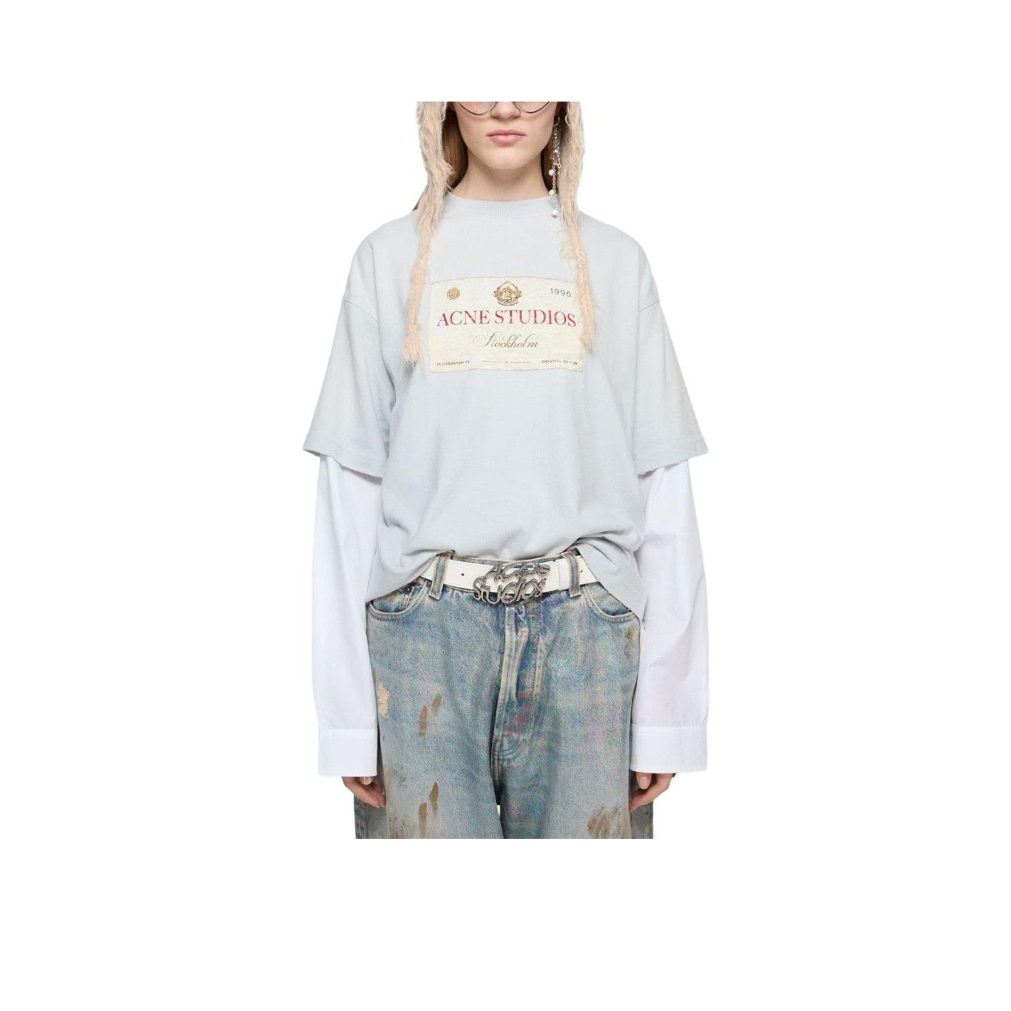 Acne Studios Acne Studios Logo Layered Long Sleeve T-Shirt Size S Size US S / EU 44-46 / 1 - 7 Thumbnail