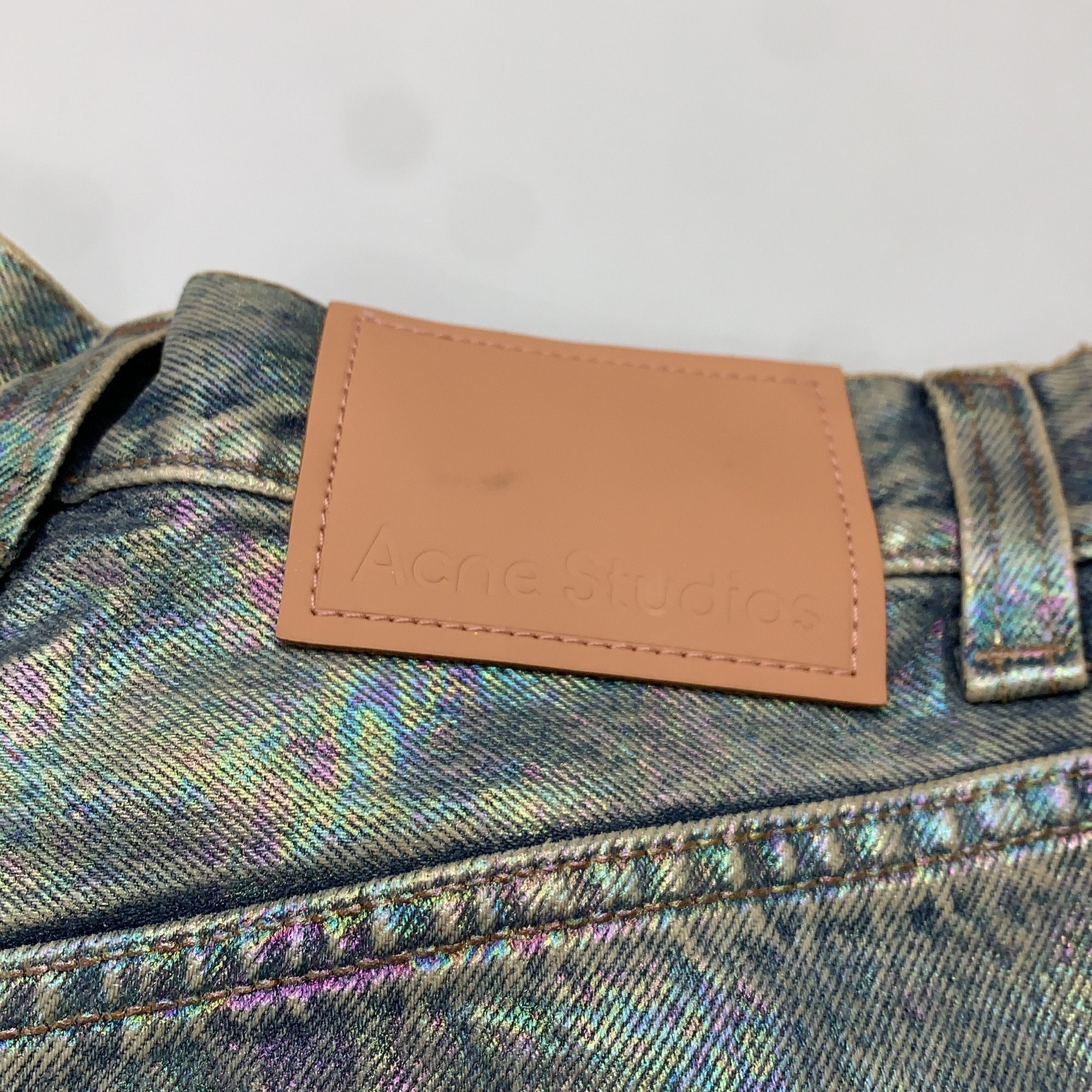 Acne Studios Acne Studios Rainbow Mud-Dyed Wide Leg Jeans Size 24 Size 24" / US 00 / IT 34 - 5 Thumbnail