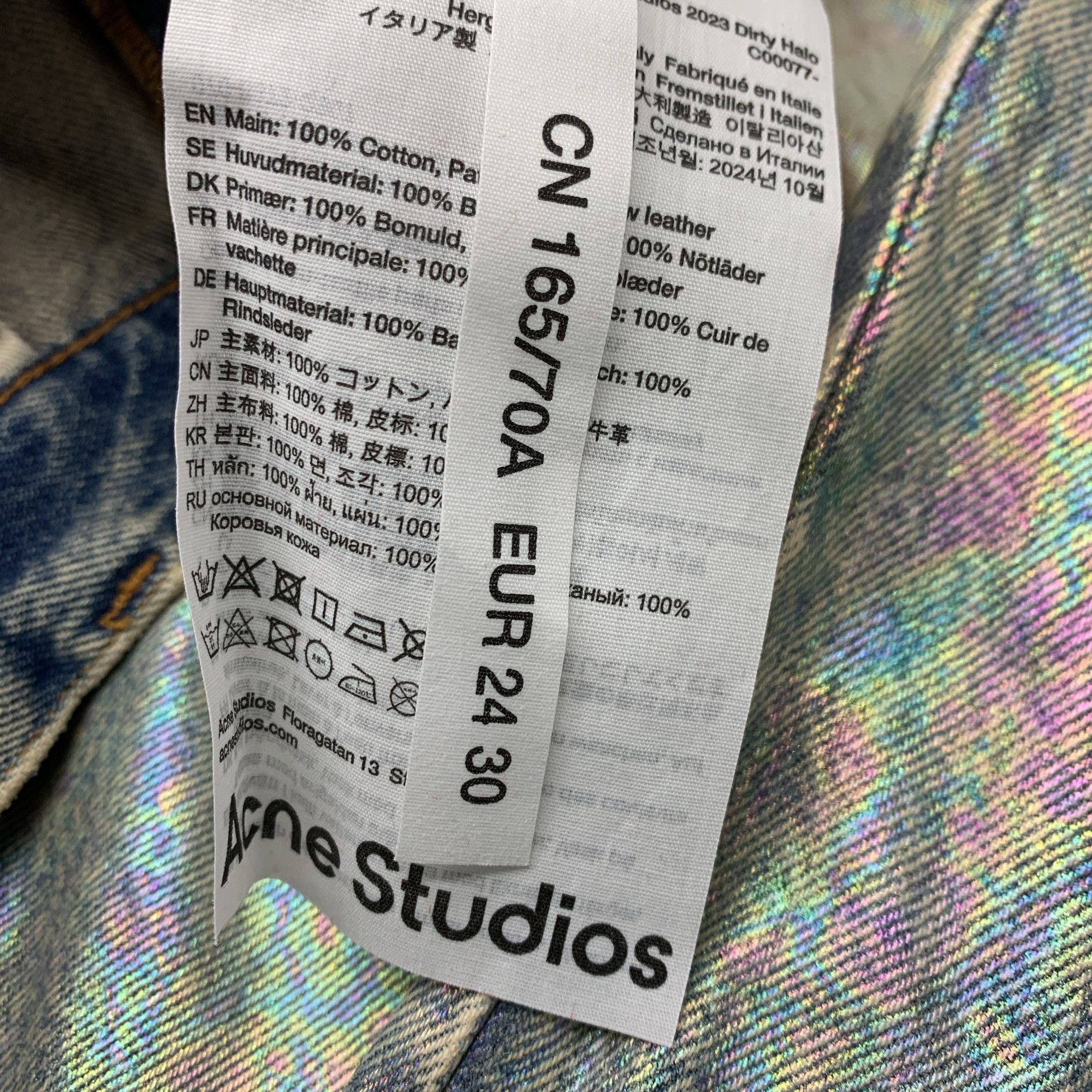 Acne Studios Acne Studios Rainbow Mud-Dyed Wide Leg Jeans Size 24 Size 24" / US 00 / IT 34 - 3 Thumbnail