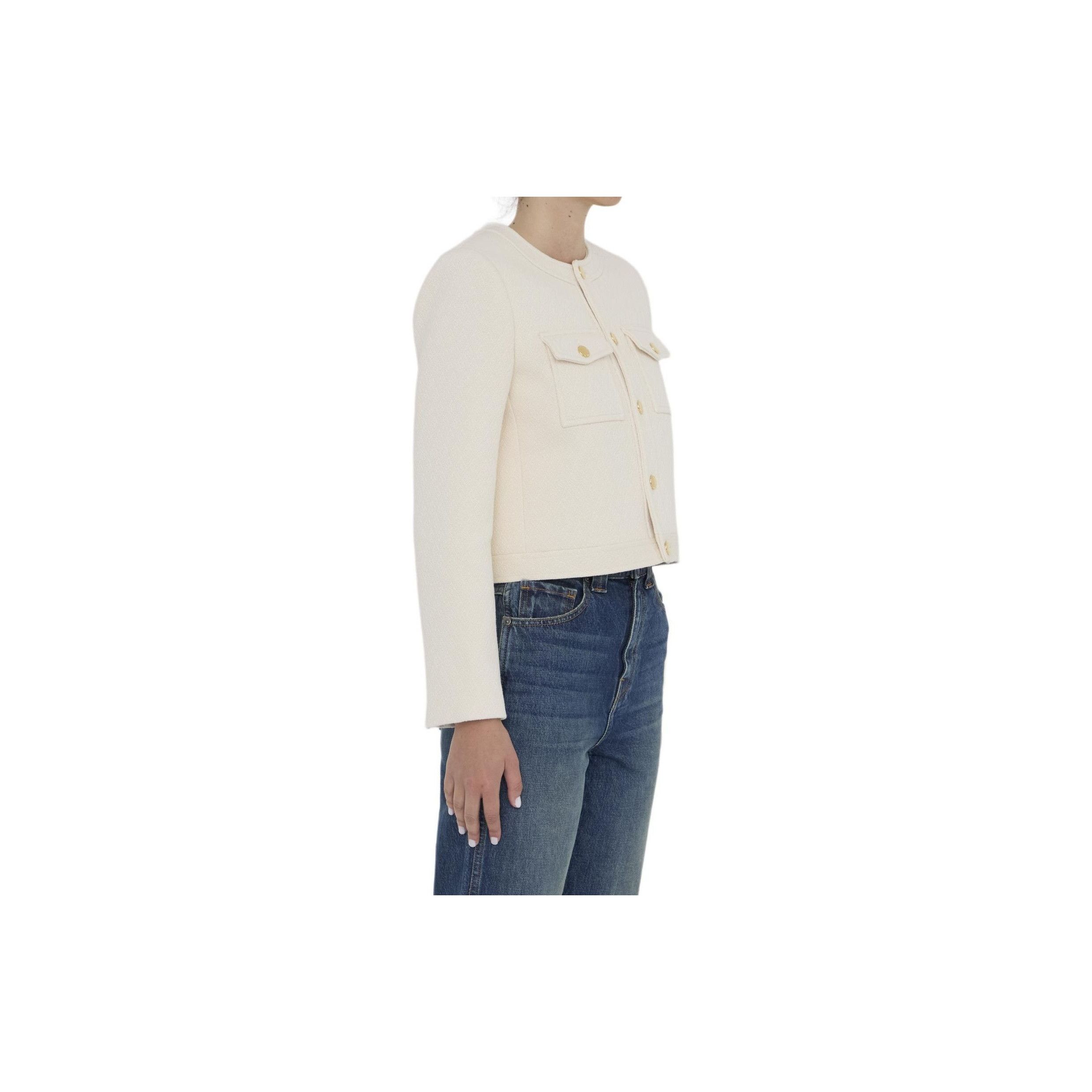 Celine Celine White Button Jacket Size 38 Size S / US 4 / IT 40 - 10 Thumbnail