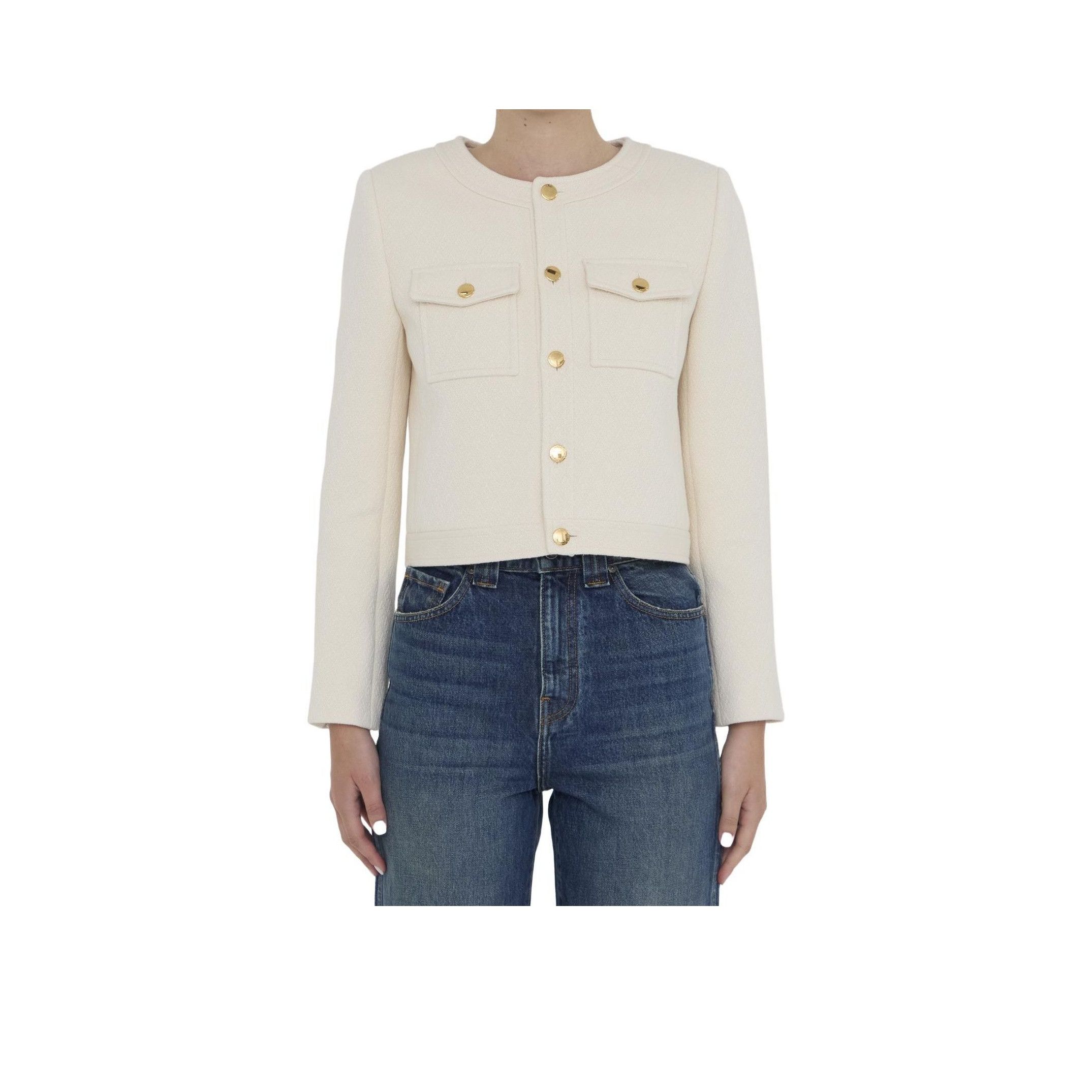 Celine Celine White Button Jacket Size 38 Size S / US 4 / IT 40 - 8 Thumbnail