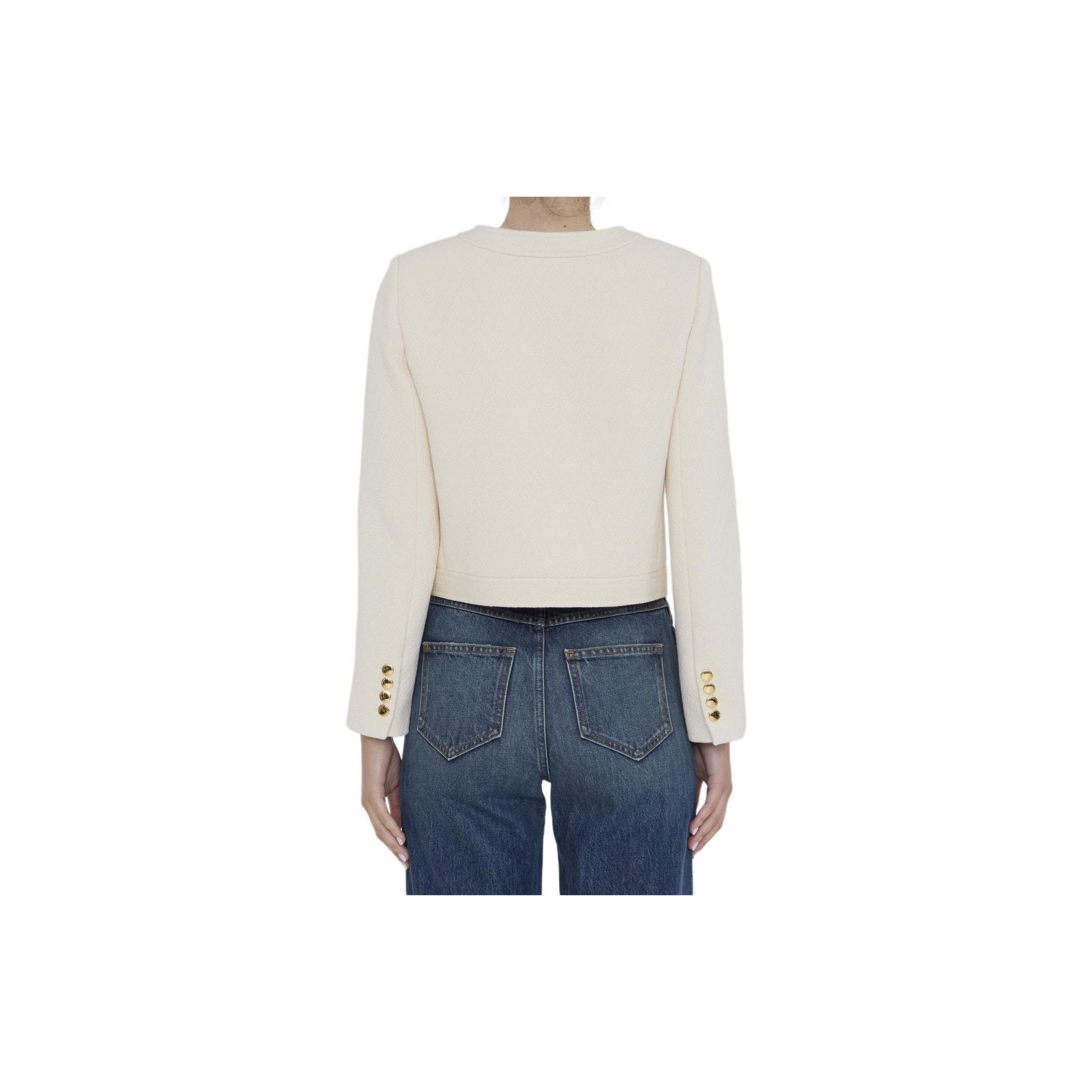Celine Celine White Button Jacket Size 38 Size S / US 4 / IT 40 - 9 Thumbnail