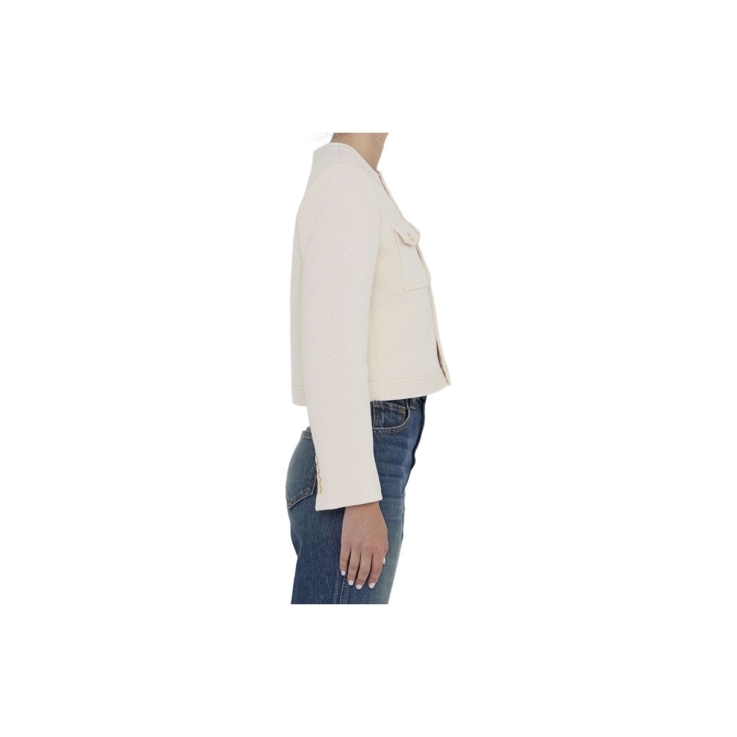 Celine Celine White Button Jacket Size 38 Size S / US 4 / IT 40 - 11 Thumbnail