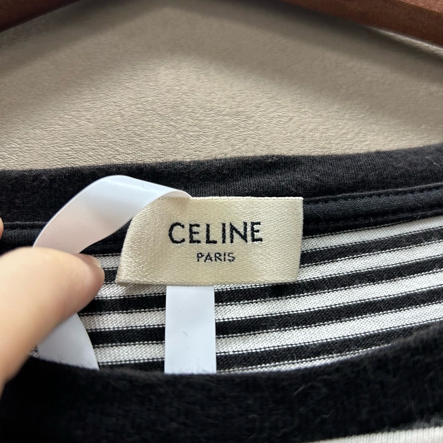 Celine CELINE Striped Logo T-Shirt Size L Size US L / EU 52-54 / 3 - 3 Thumbnail