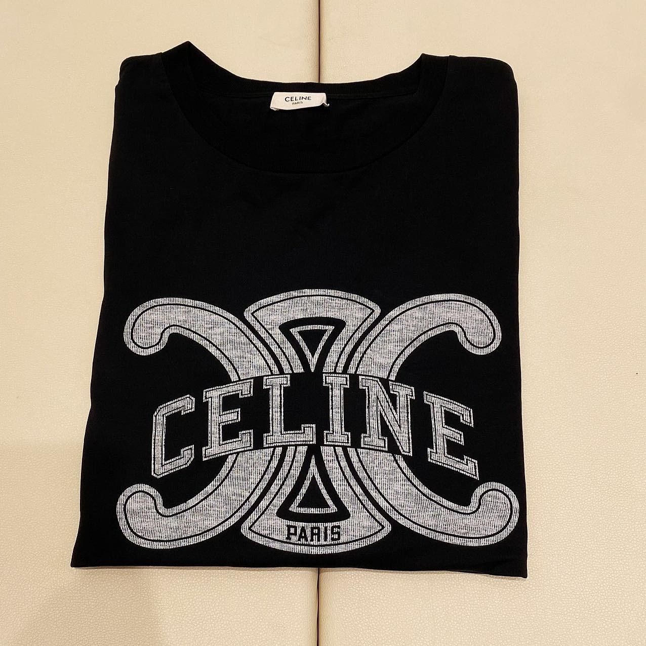 Celine CELINE Triomphe Logo T-Shirt Size M Size US M / EU 48-50 / 2 - 5 Thumbnail