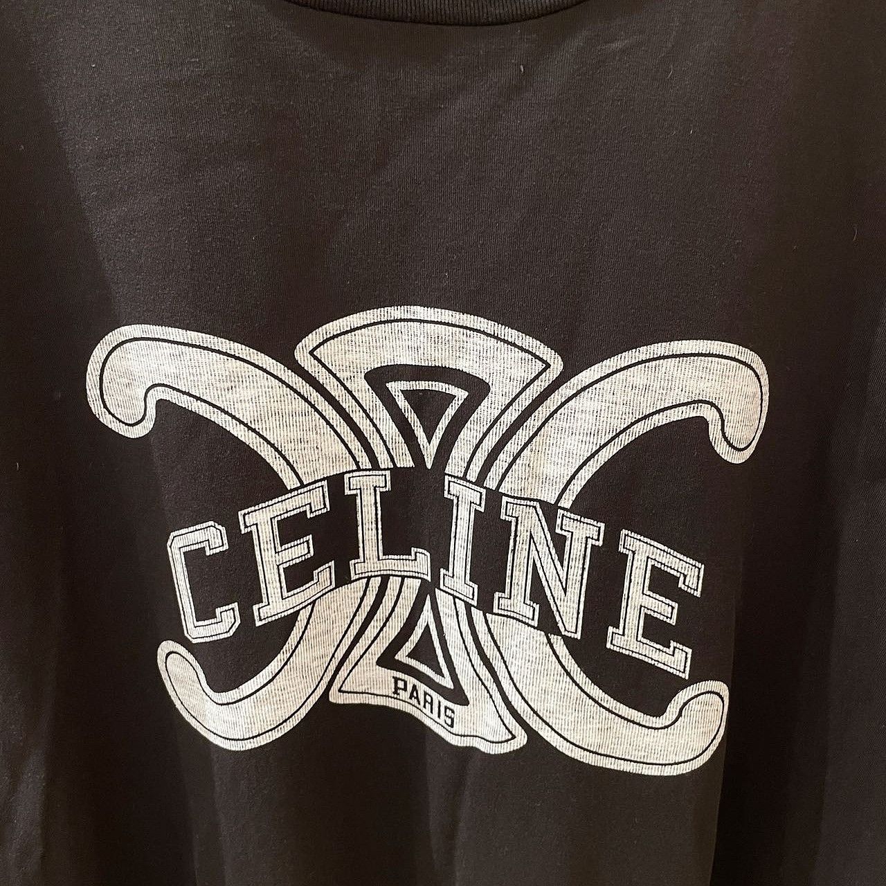 Celine CELINE Triomphe Logo T-Shirt Size M Size US M / EU 48-50 / 2 - 8 Thumbnail