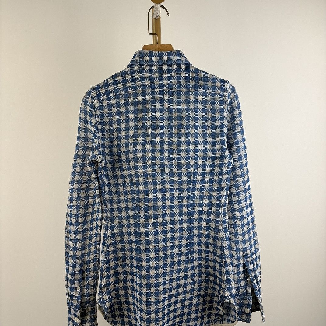 Celine Celine Gingham Silk Button Up Shirt Size 34 Size XS / US 0-2 / IT 36-38 - 2 Thumbnail