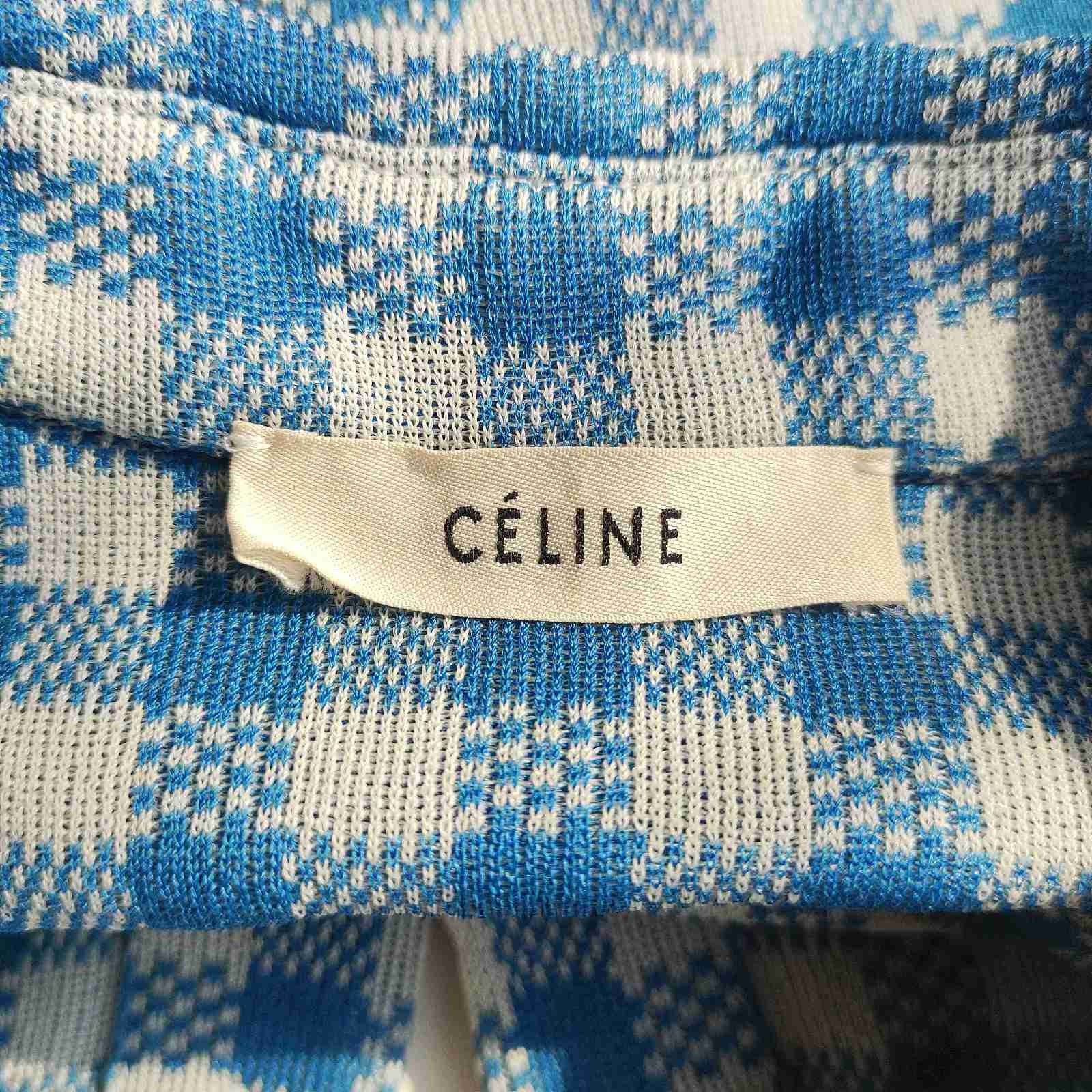 Celine Celine Gingham Silk Button Up Shirt Size 34 Size XS / US 0-2 / IT 36-38 - 3 Thumbnail