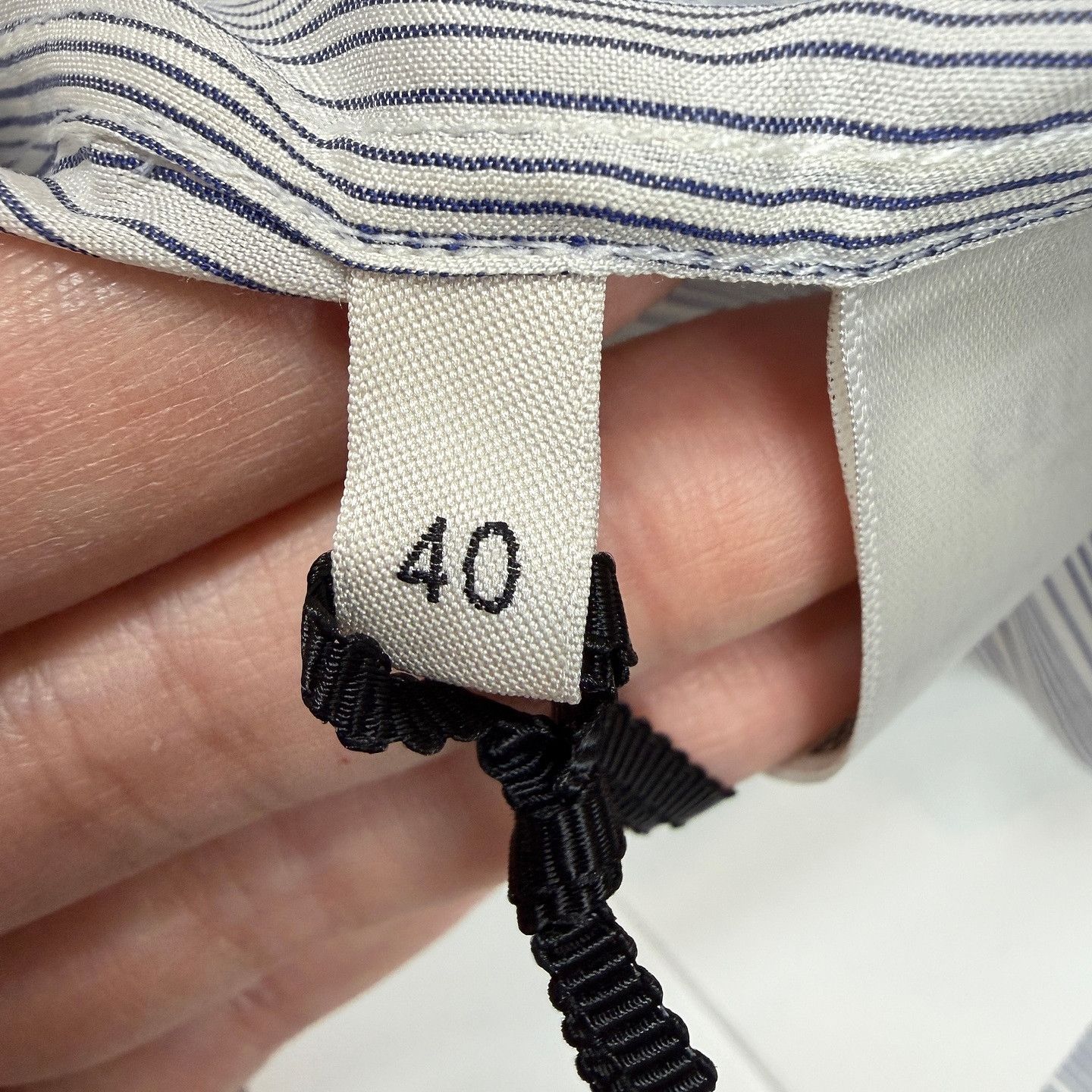 Celine Celine Embroidered Logo Stripe Shirt Size M Size US XXS / EU 40 - 5 Thumbnail