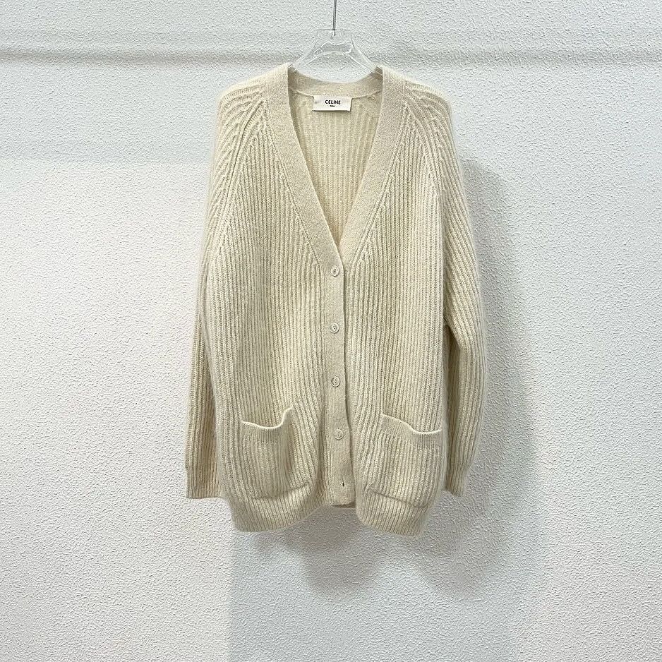Celine Celine Mohair Silk Knit Cardigan Size M Size M / US 6-8 / IT 42-44 - 6 Thumbnail