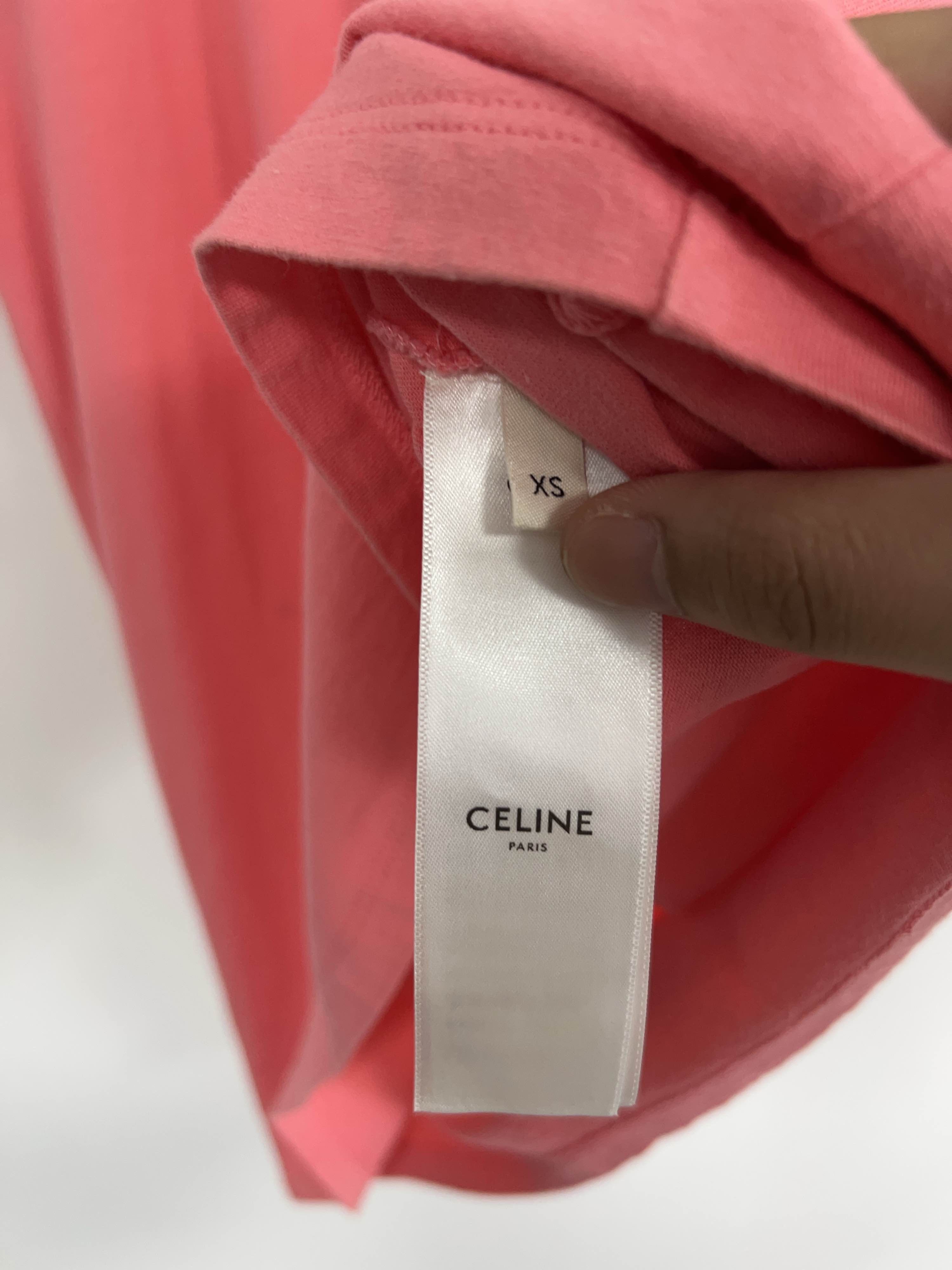 Celine Celine Logo Print T-Shirt Pink XS Size XS / US 0-2 / IT 36-38 - 4 Thumbnail