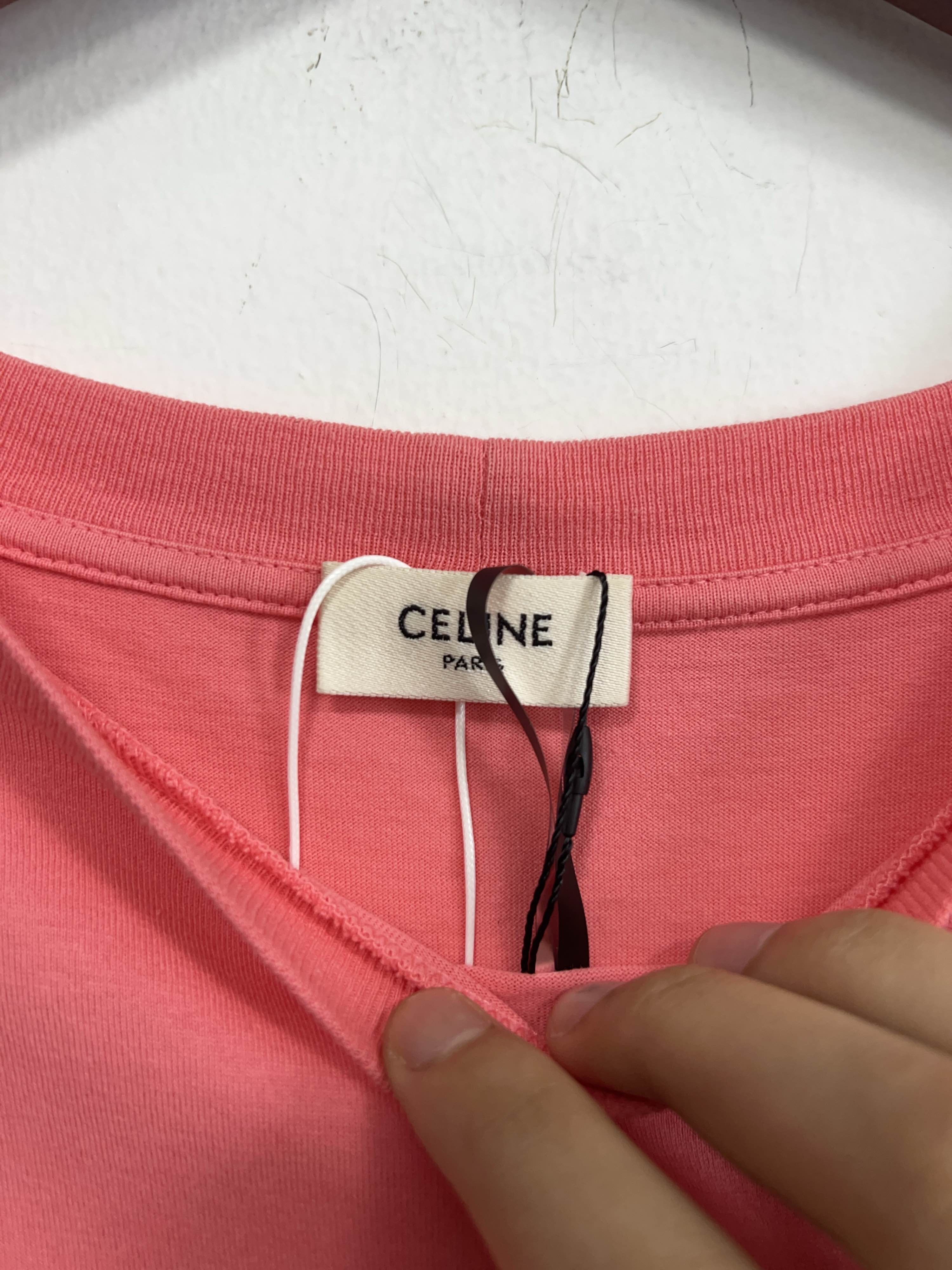 Celine Celine Logo Print T-Shirt Pink XS Size XS / US 0-2 / IT 36-38 - 3 Thumbnail