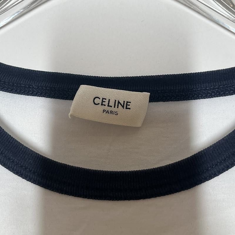 Celine Celine Logo Print Ringer T-Shirt Size XS Size XS / US 0-2 / IT 36-38 - 3 Thumbnail
