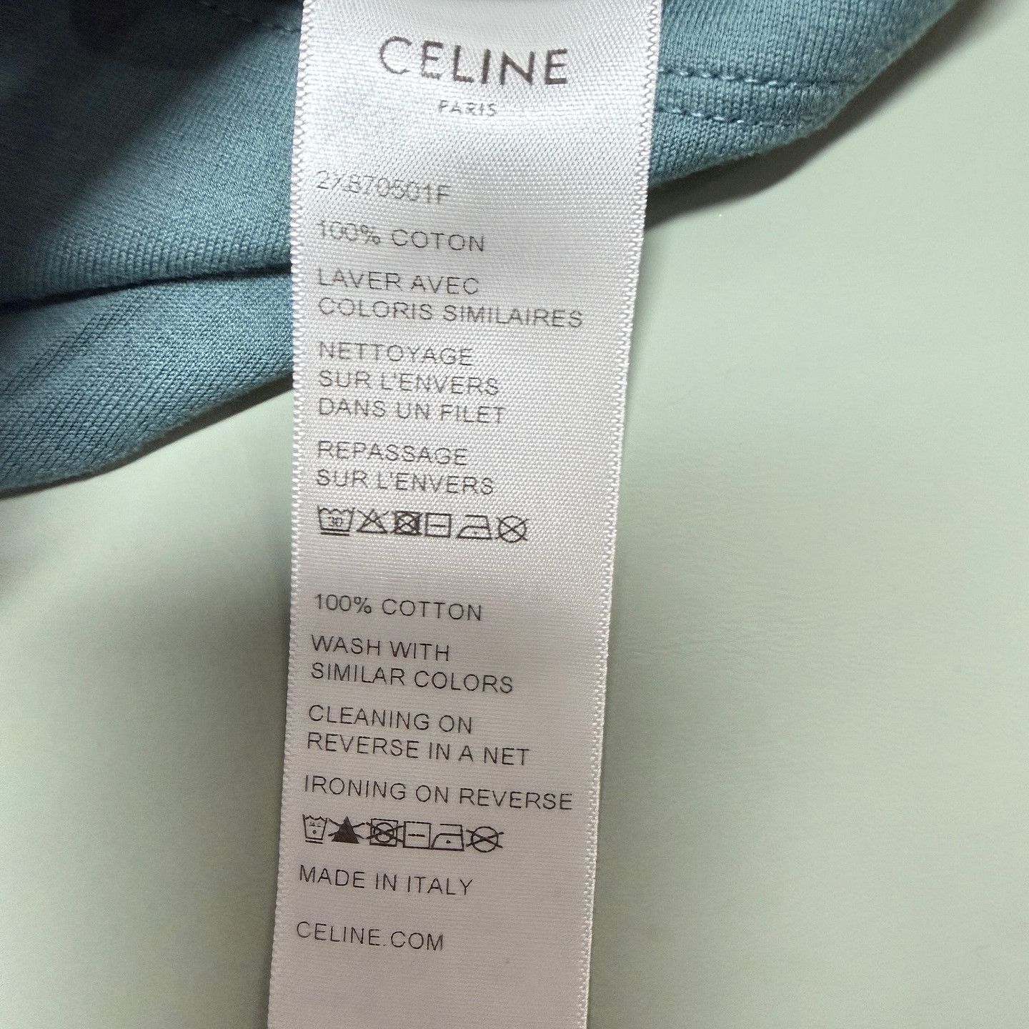 Celine Celine Paris Logo Ringer T-Shirt Size S Size S / US 4 / IT 40 - 6 Thumbnail
