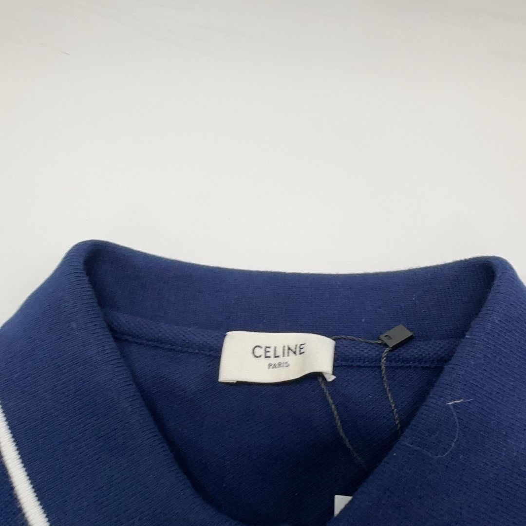 Celine Celine Triomphe Logo Polo Shirt Size M Size US M / EU 48-50 / 2 - 5 Thumbnail