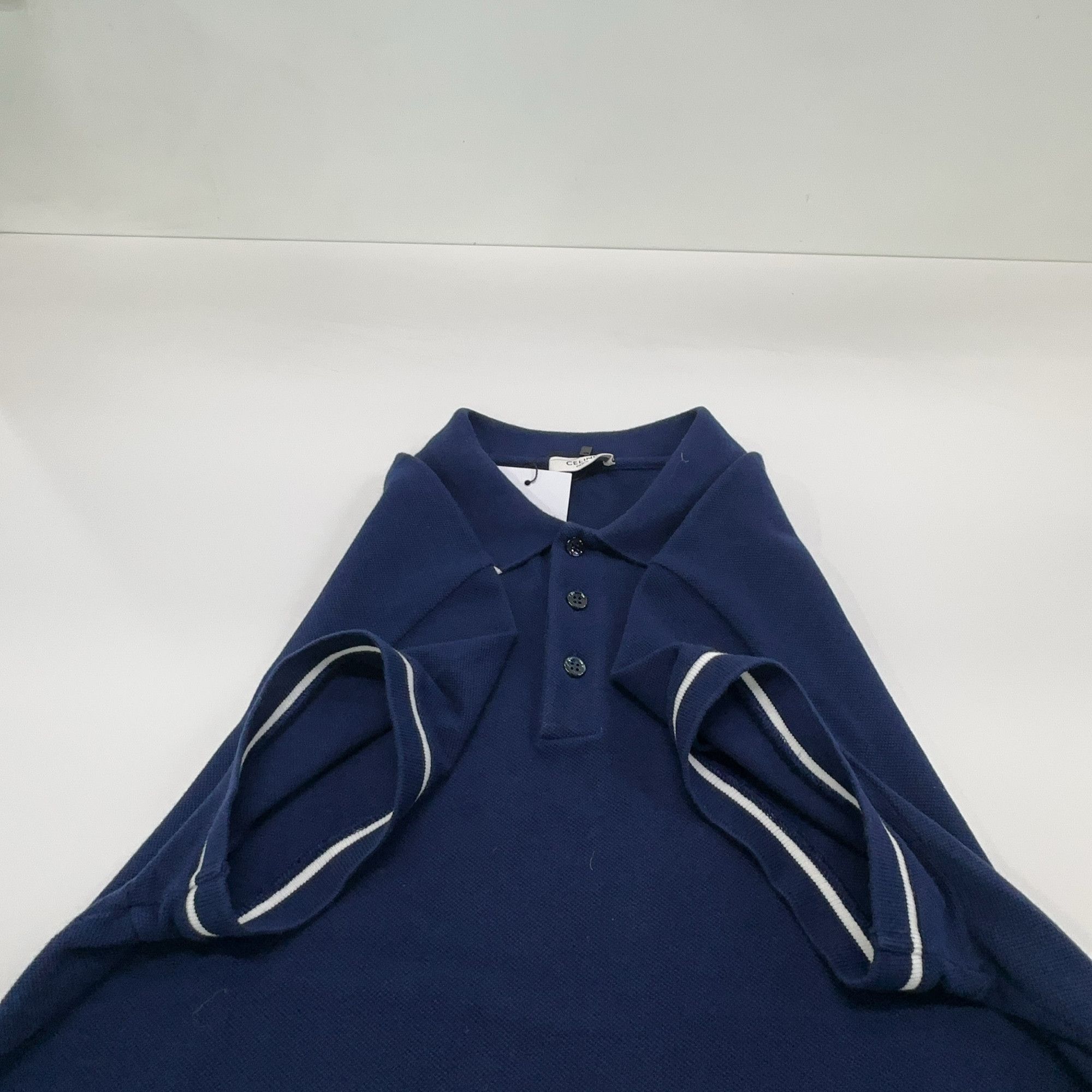 Celine Celine Triomphe Logo Polo Shirt Size M Size US M / EU 48-50 / 2 - 9 Thumbnail