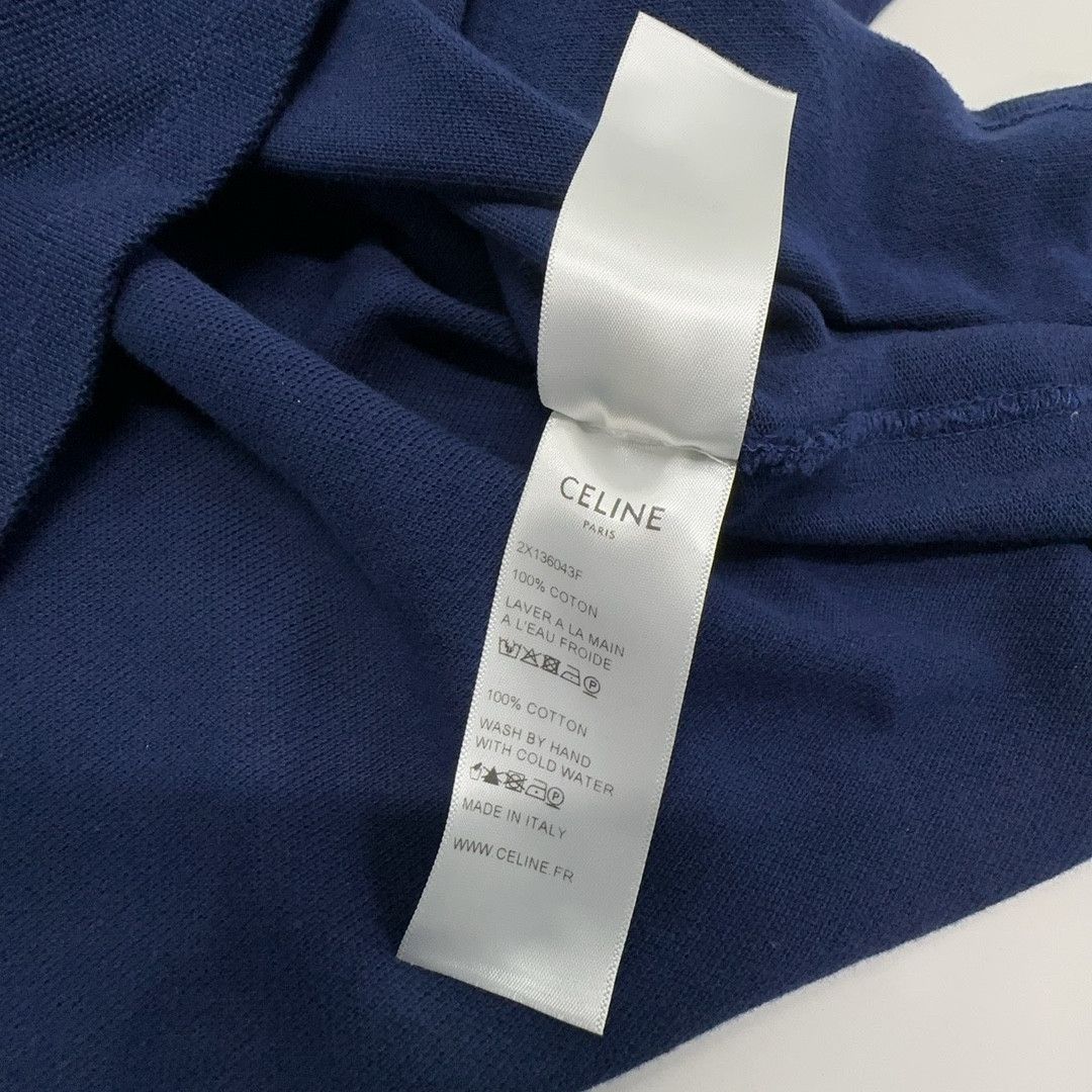 Celine Celine Triomphe Logo Polo Shirt Size M Size US M / EU 48-50 / 2 - 3 Thumbnail