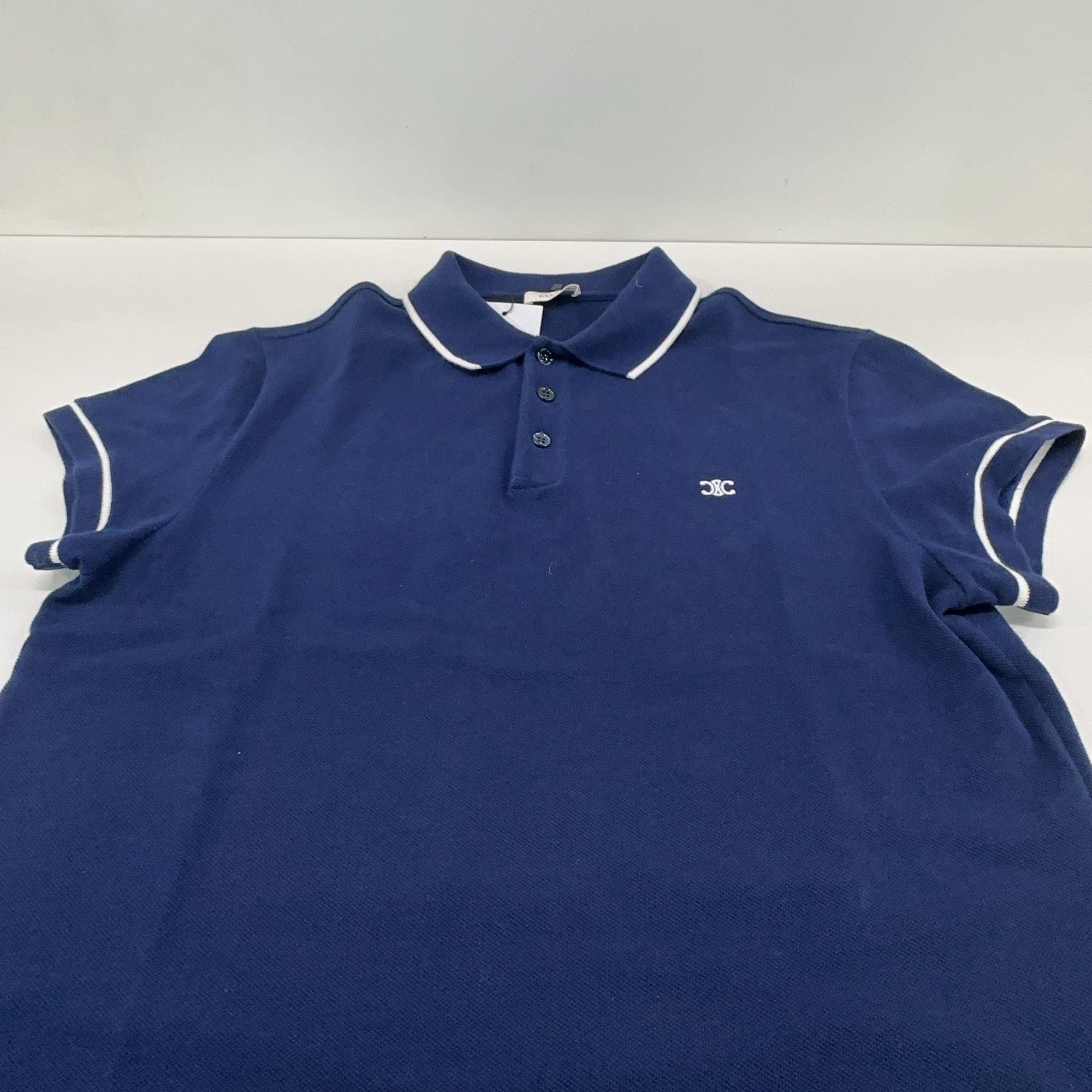 Celine Celine Triomphe Logo Polo Shirt Size M Size US M / EU 48-50 / 2 - 8 Thumbnail