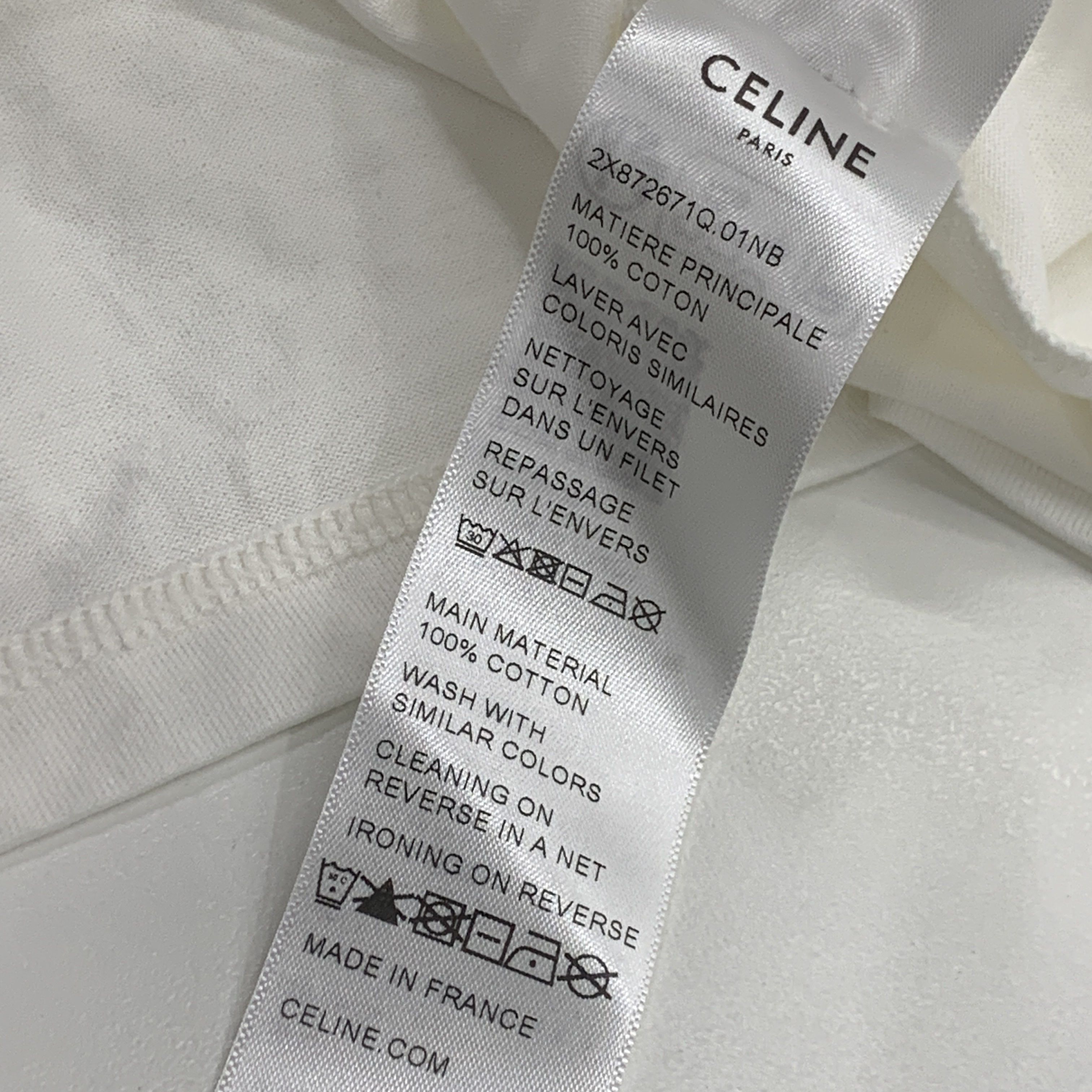 Celine CELINE Triomphe Logo T-Shirt Size XL Size XL / US 12-14 / IT 48-50 - 5 Thumbnail