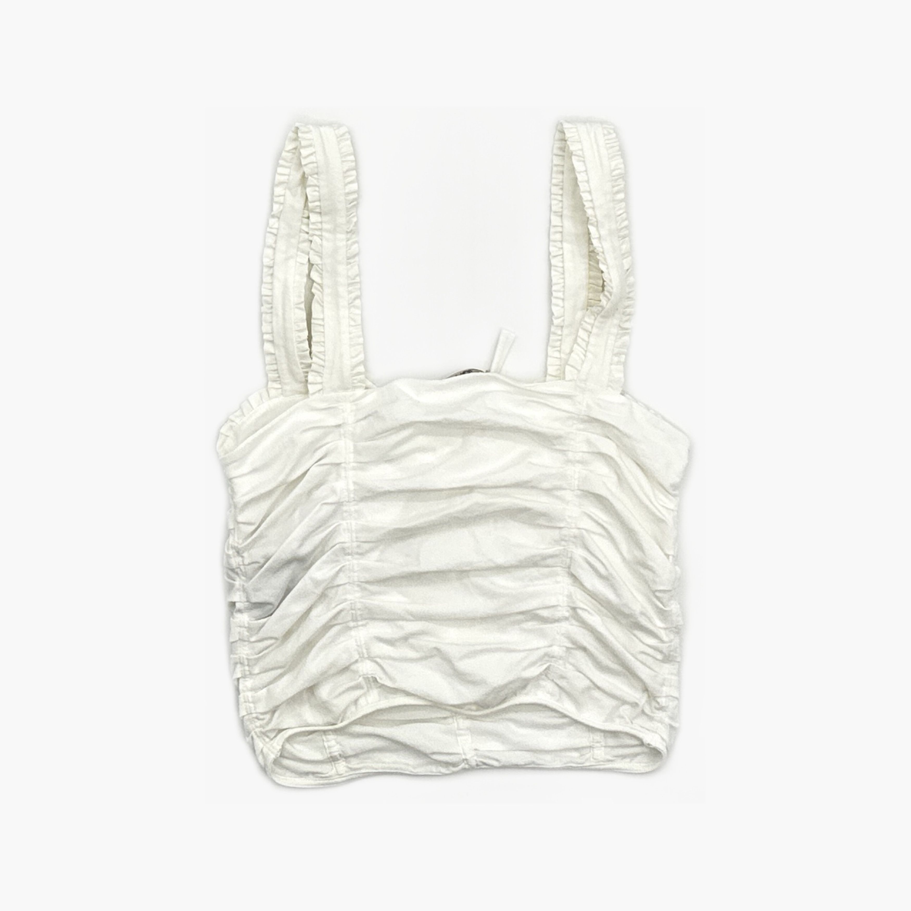 Celine Celine Ruffled Cotton Tank Top Size M Size M / US 6-8 / IT 42-44 - 2 Thumbnail