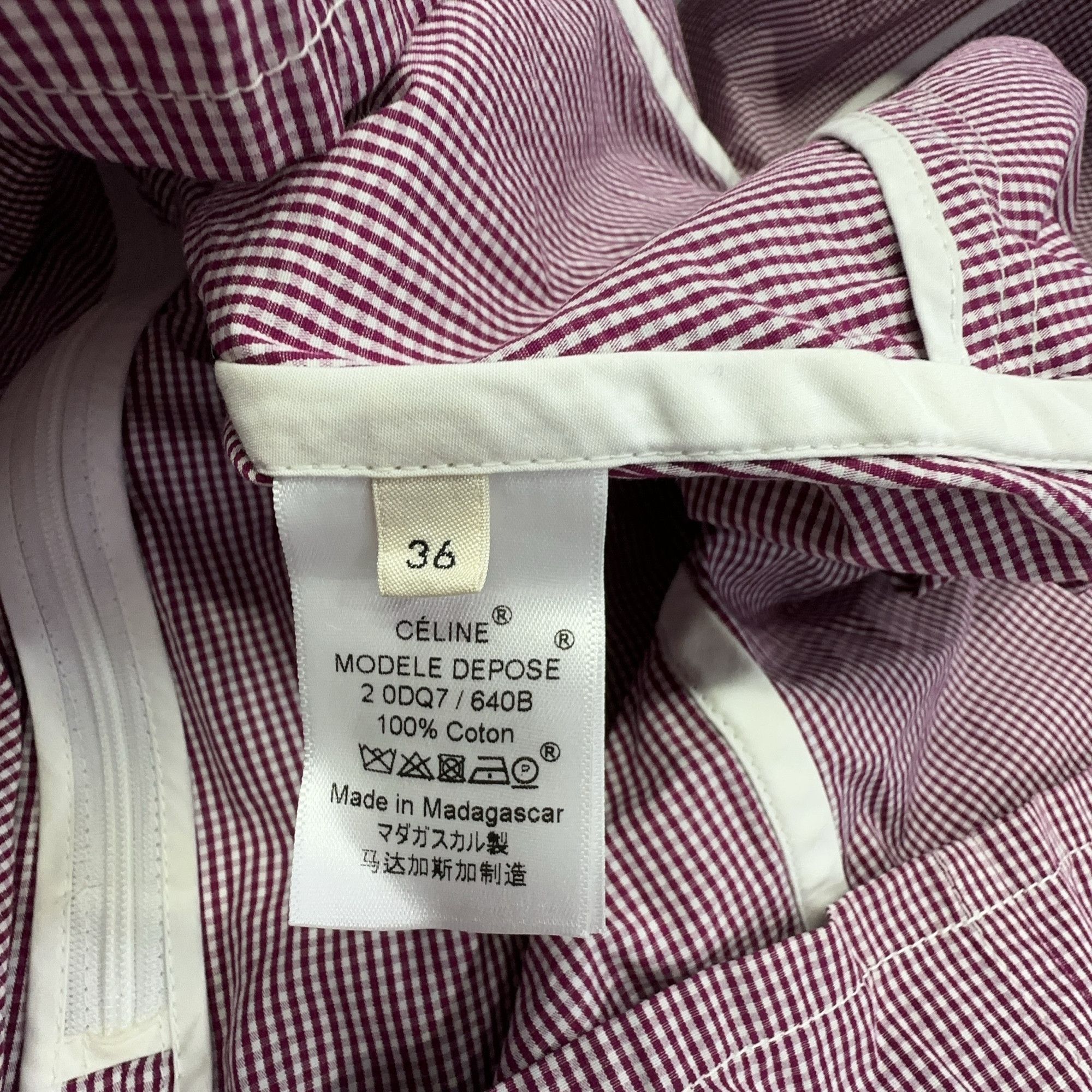 Celine Celine Gingham Mini Dress Size 36 Size XS / US 0-2 / IT 36-38 - 3 Thumbnail