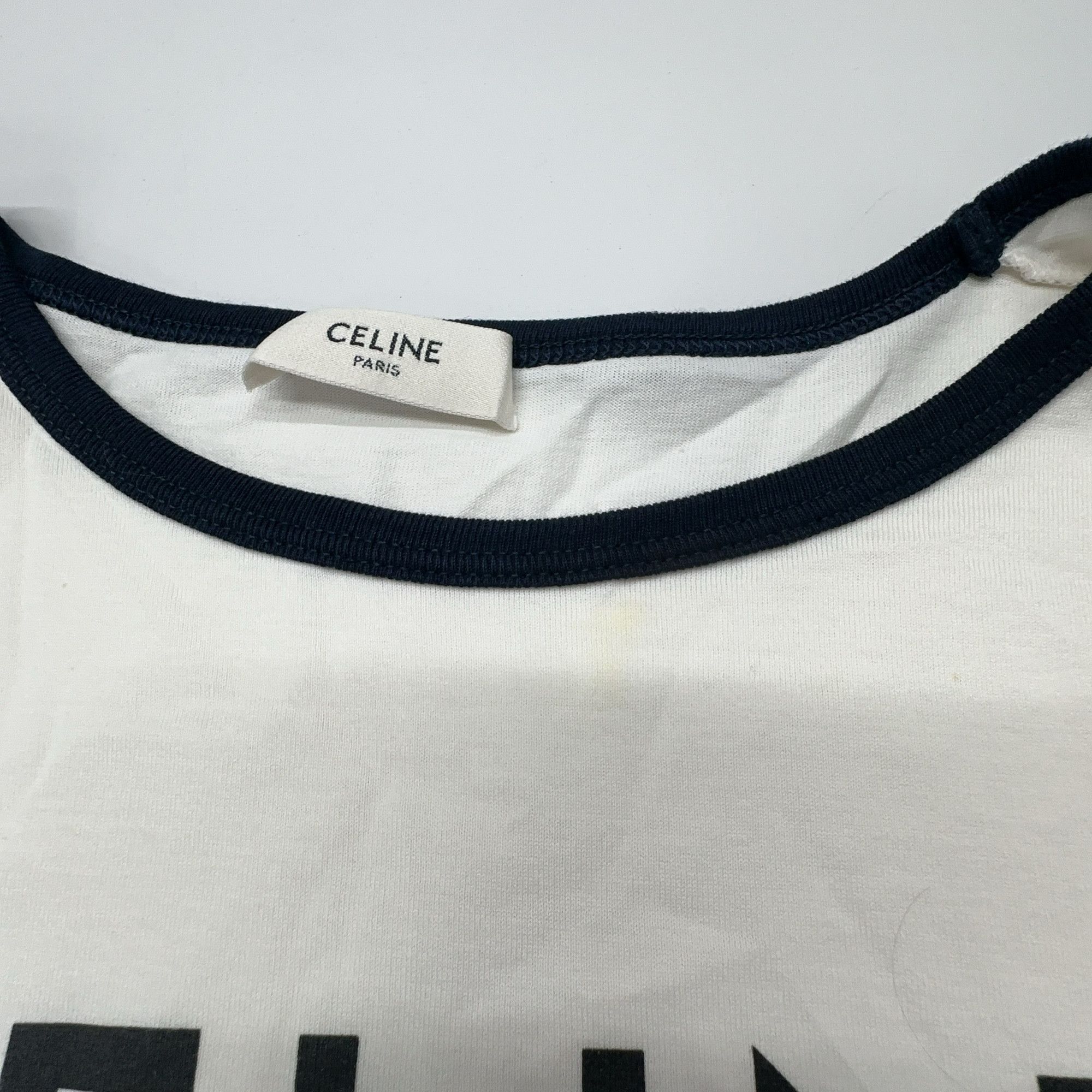 Celine Celine Triomphe Logo Ringer T-Shirt Size M Size M / US 6-8 / IT 42-44 - 6 Thumbnail