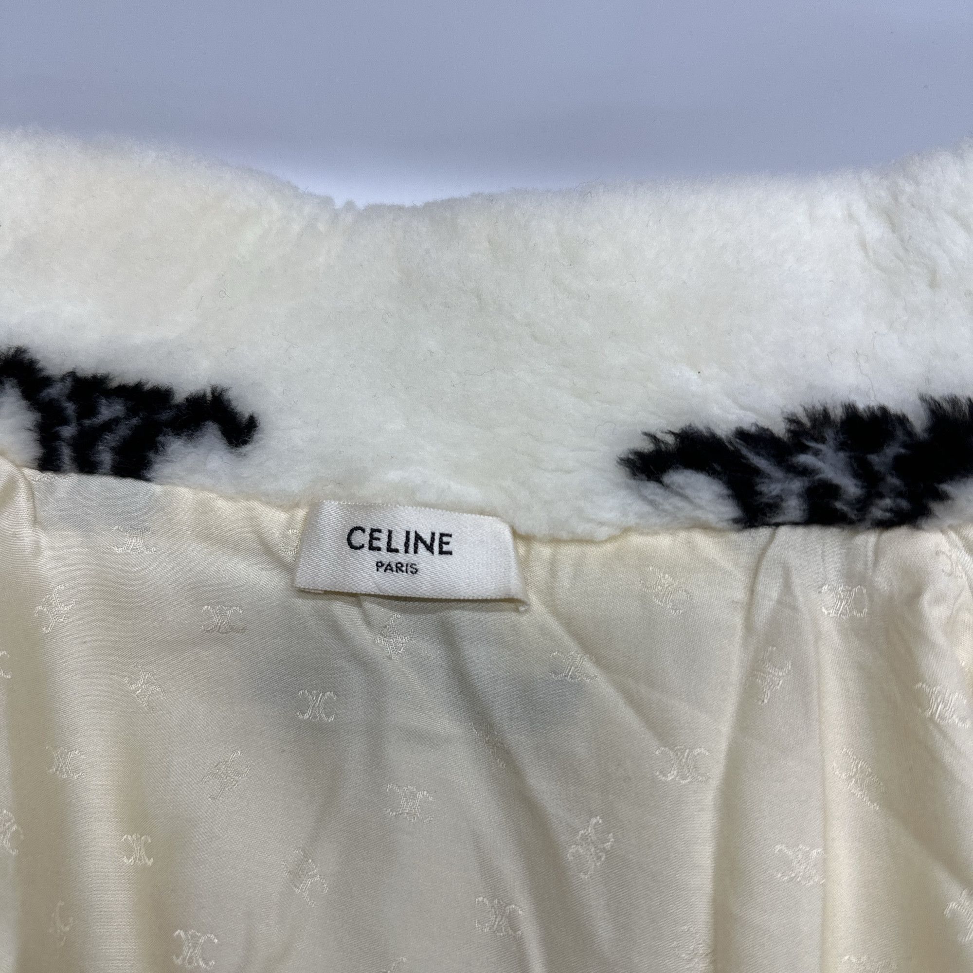 Celine CELINE Triomphe Logo Fleece Jacket XS Size XS / US 0-2 / IT 36-38 - 3 Thumbnail