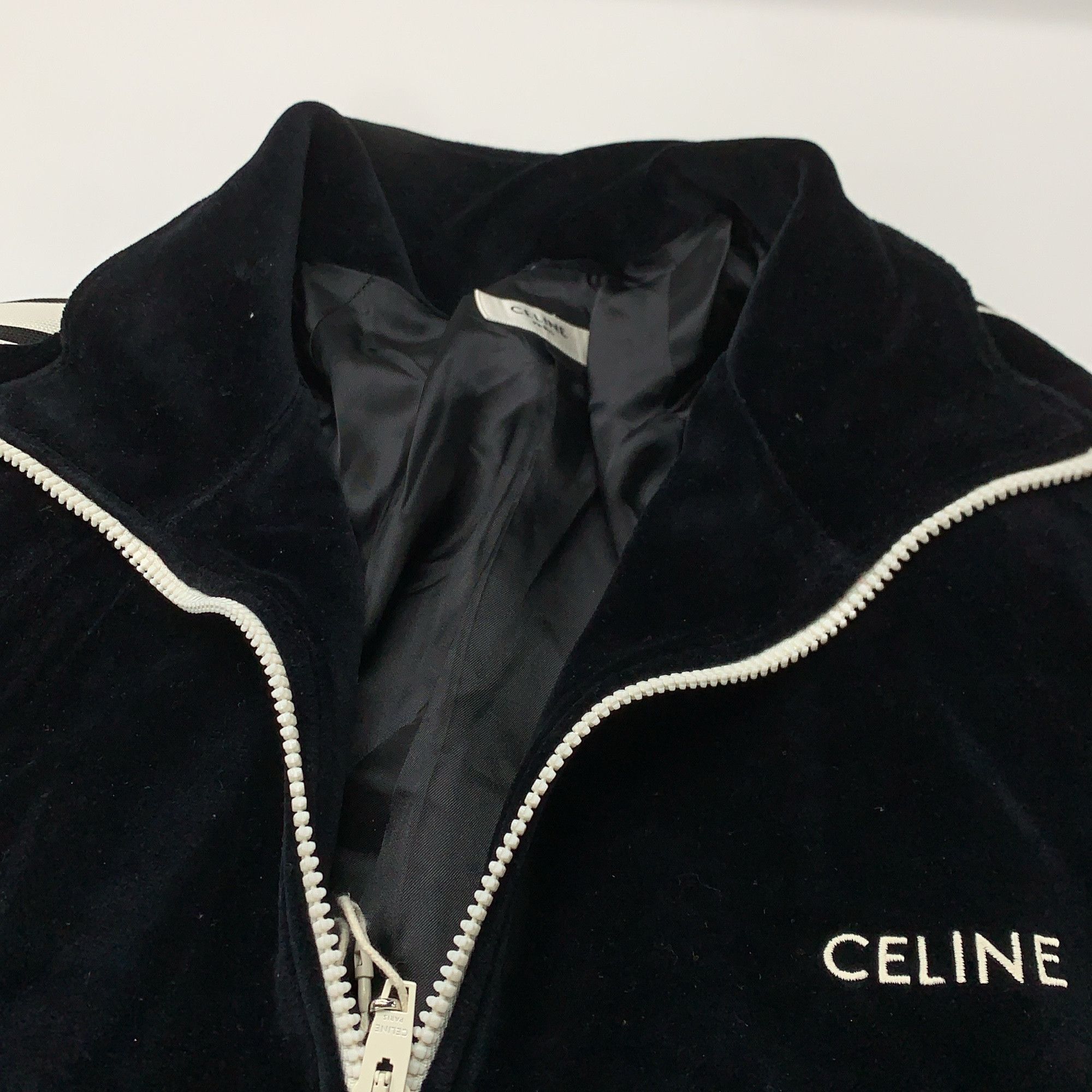 Celine Celine Velour Logo Track Jacket Size XL Size US XL / EU 56 / 4 - 6 Thumbnail