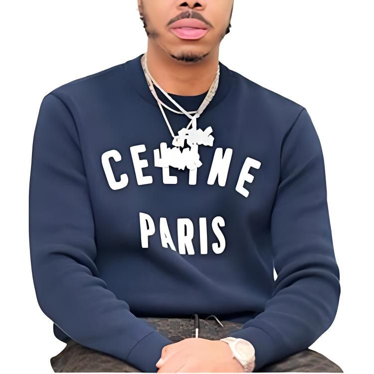 Celine CELINE Letter Logo Sweatshirt Size XL Size US XL / EU 56 / 4 - 7 Thumbnail