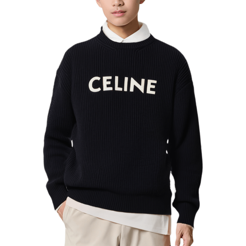 Celine Celine Logo Wool Sweater Size XL Size US XL / EU 56 / 4 - 7 Thumbnail