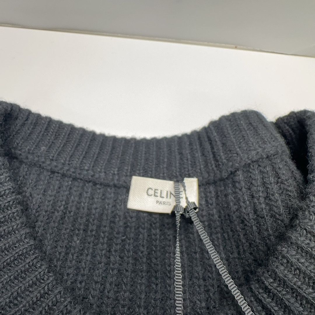 Celine Celine Logo Wool Sweater Size XL Size US XL / EU 56 / 4 - 3 Thumbnail