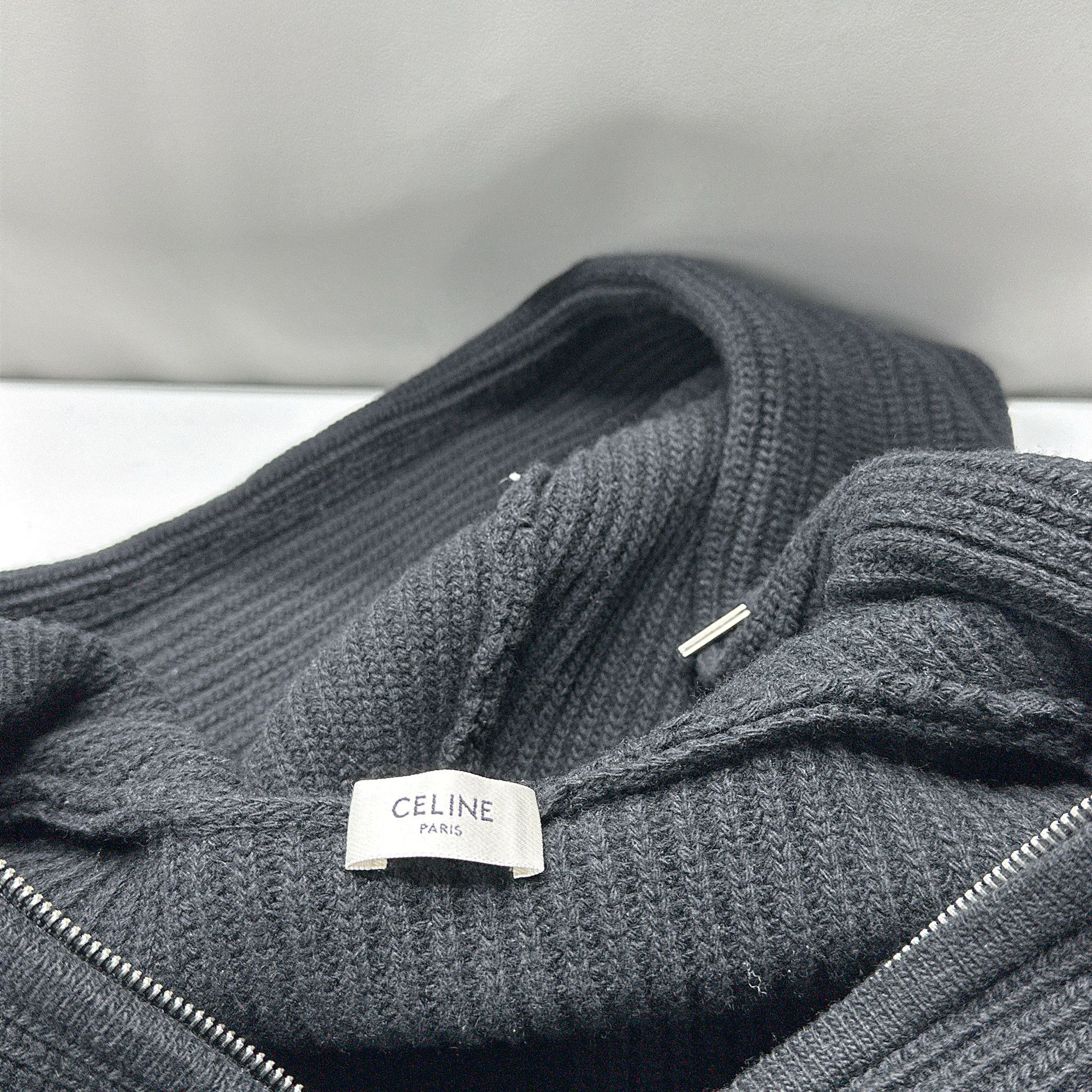 Celine Celine Triomphe Embroidered Zip Hoodie Size L Size US L / EU 52-54 / 3 - 3 Thumbnail