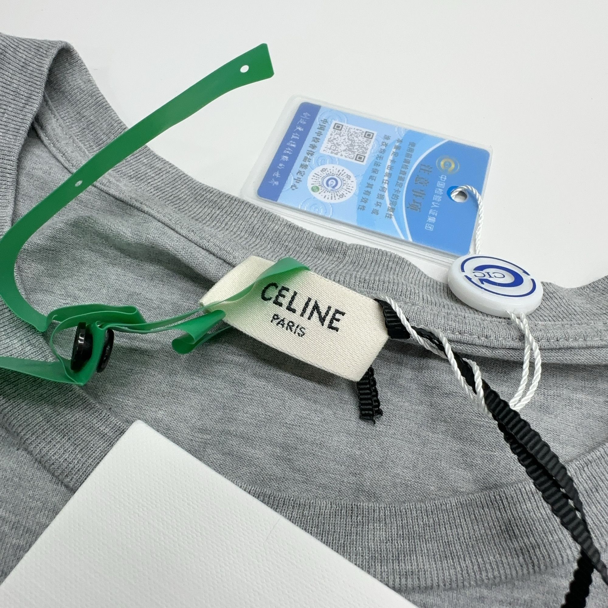 Celine Celine Triomphe Logo T-Shirt Gray Size M Size US M / EU 48-50 / 2 - 5 Thumbnail