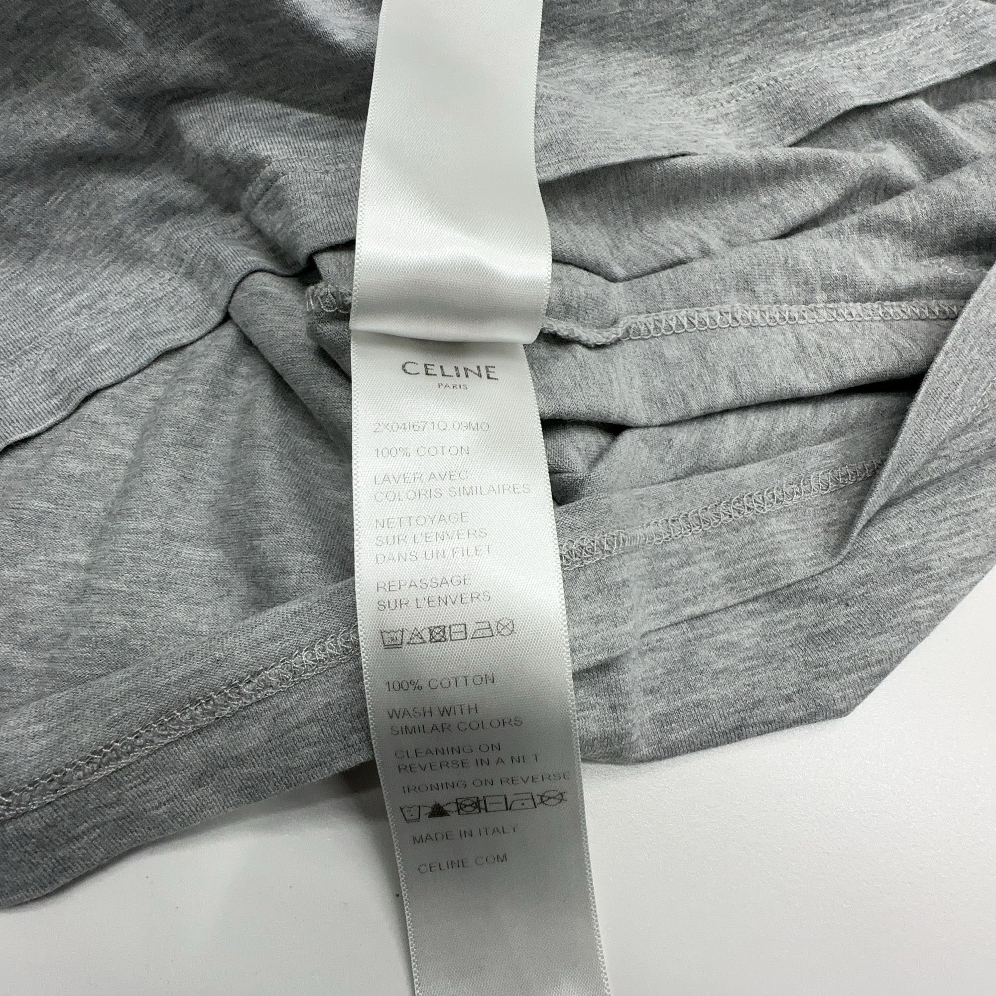 Celine Celine Triomphe Logo T-Shirt Gray Size M Size US M / EU 48-50 / 2 - 3 Thumbnail