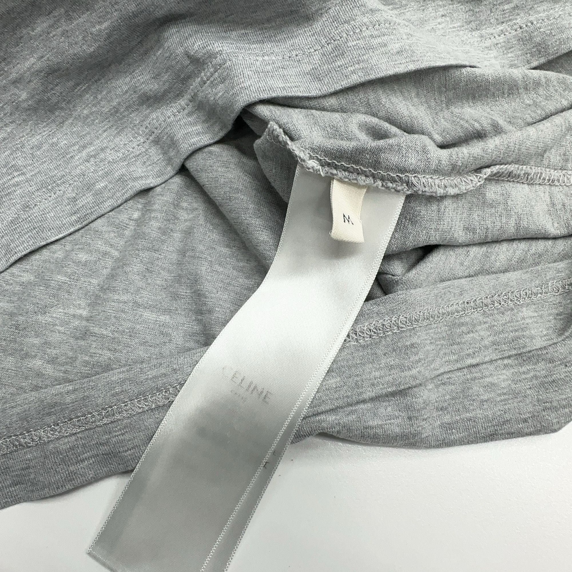 Celine Celine Triomphe Logo T-Shirt Gray Size M Size US M / EU 48-50 / 2 - 4 Thumbnail