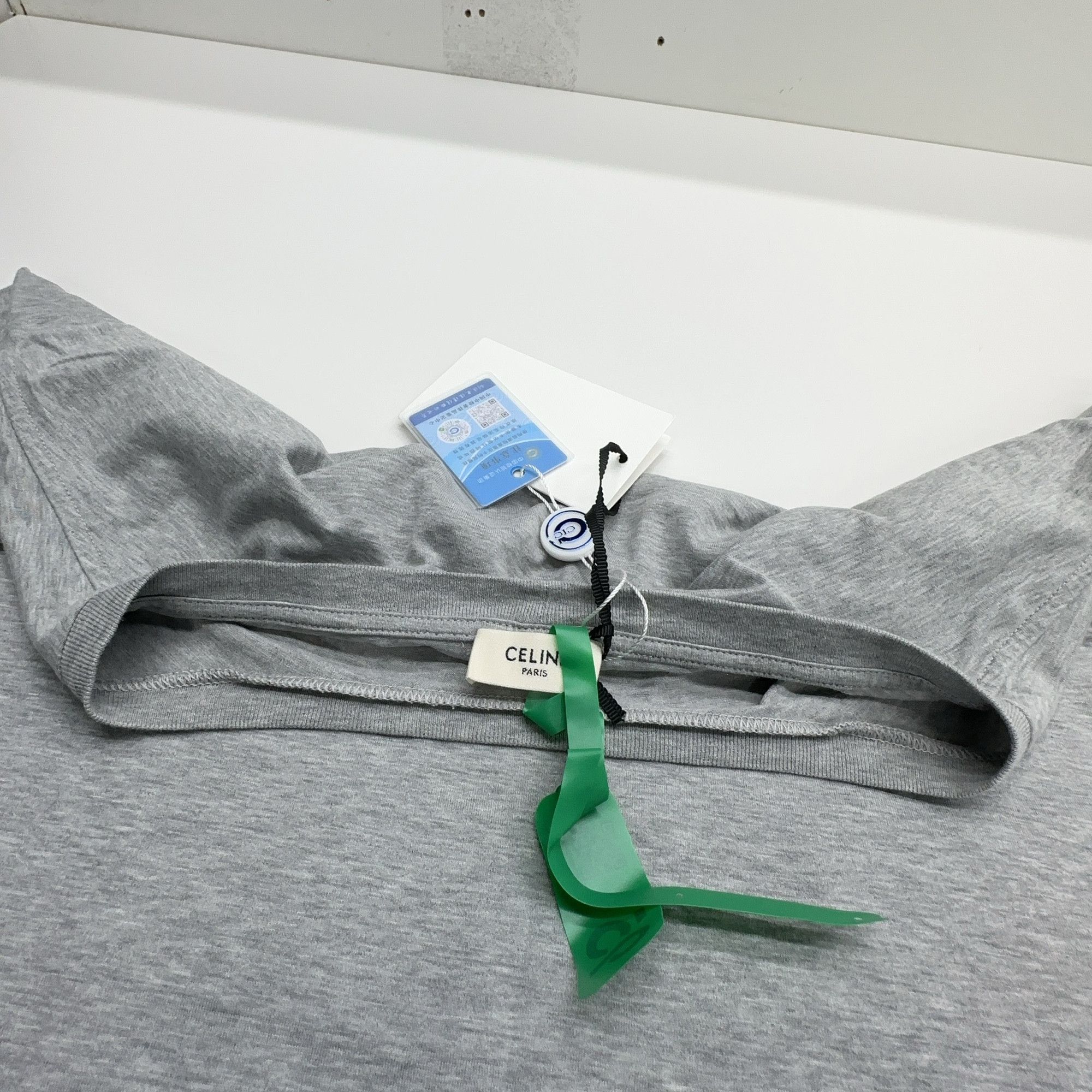 Celine Celine Triomphe Logo T-Shirt Gray Size M Size US M / EU 48-50 / 2 - 7 Thumbnail