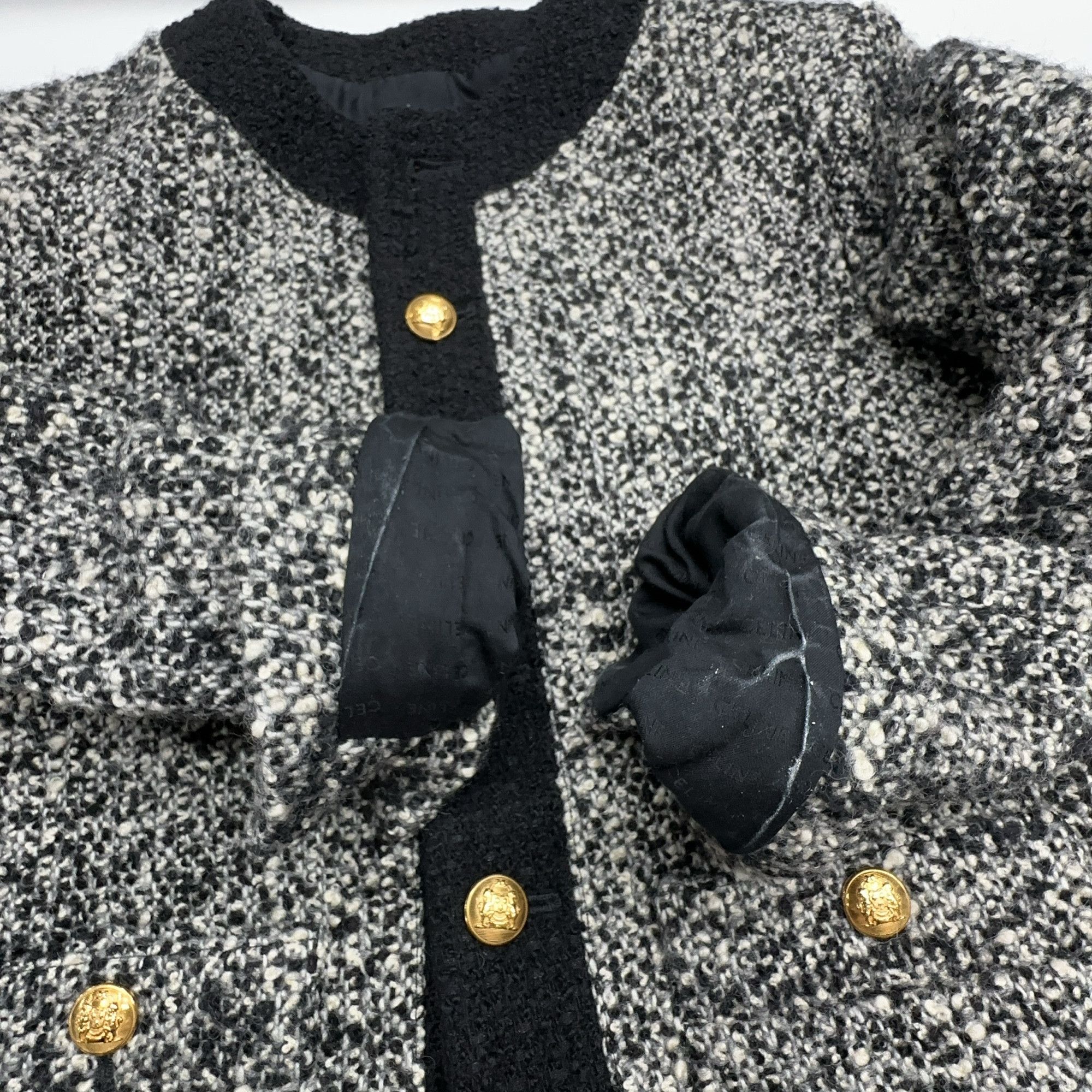 Celine Celine Tweed Gold Button Jacket Size 36 Size XS / US 0-2 / IT 36-38 - 7 Thumbnail