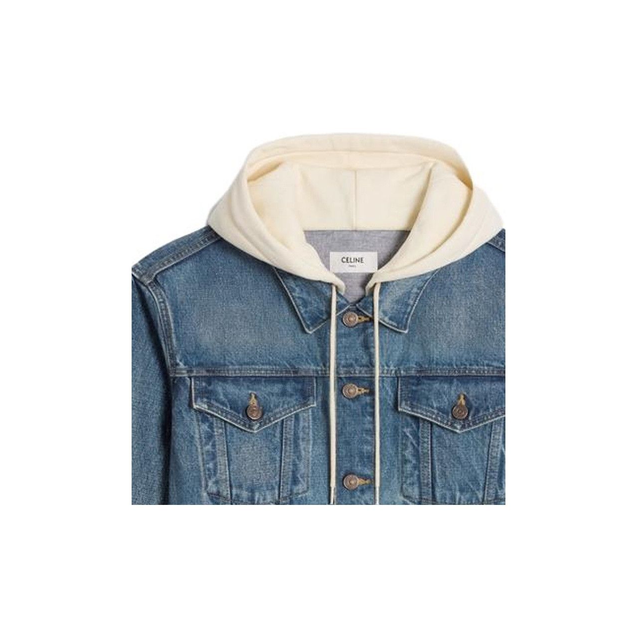 Celine Celine Hooded Denim Jacket Size S Size US S / EU 44-46 / 1 - 7 Thumbnail