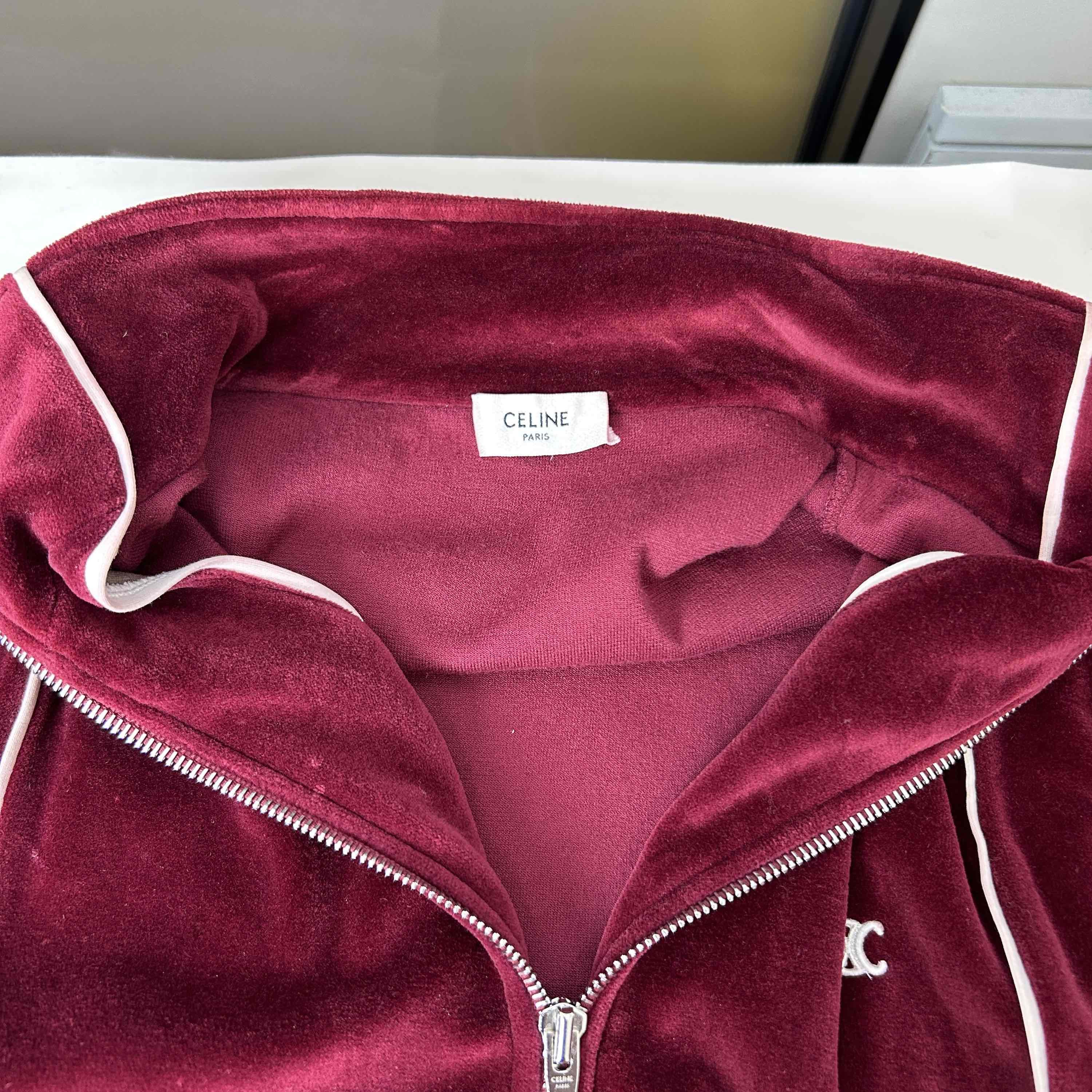 Celine Celine Velvet Triomphe Track Jacket Size M Size M / US 6-8 / IT 42-44 - 3 Thumbnail